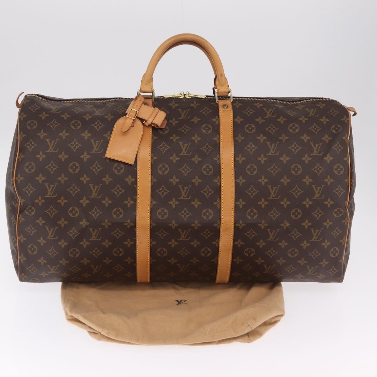 LOUIS VUITTON Monogram Keepall 60 Boston Bag M41422 LV Auth 201471V