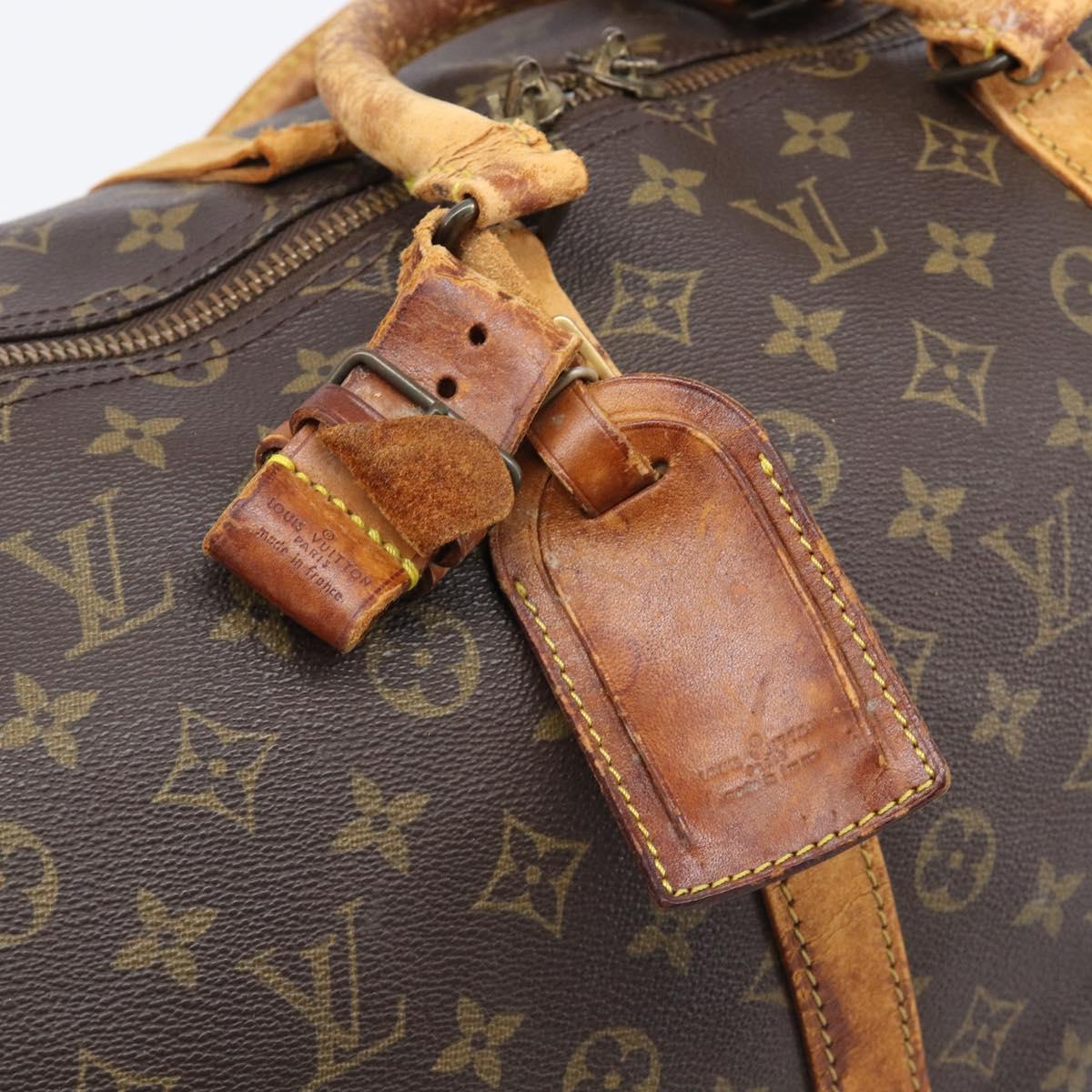 LOUIS VUITTON Monogram Keepall 55 Boston Bag M41424 LV Auth 201479