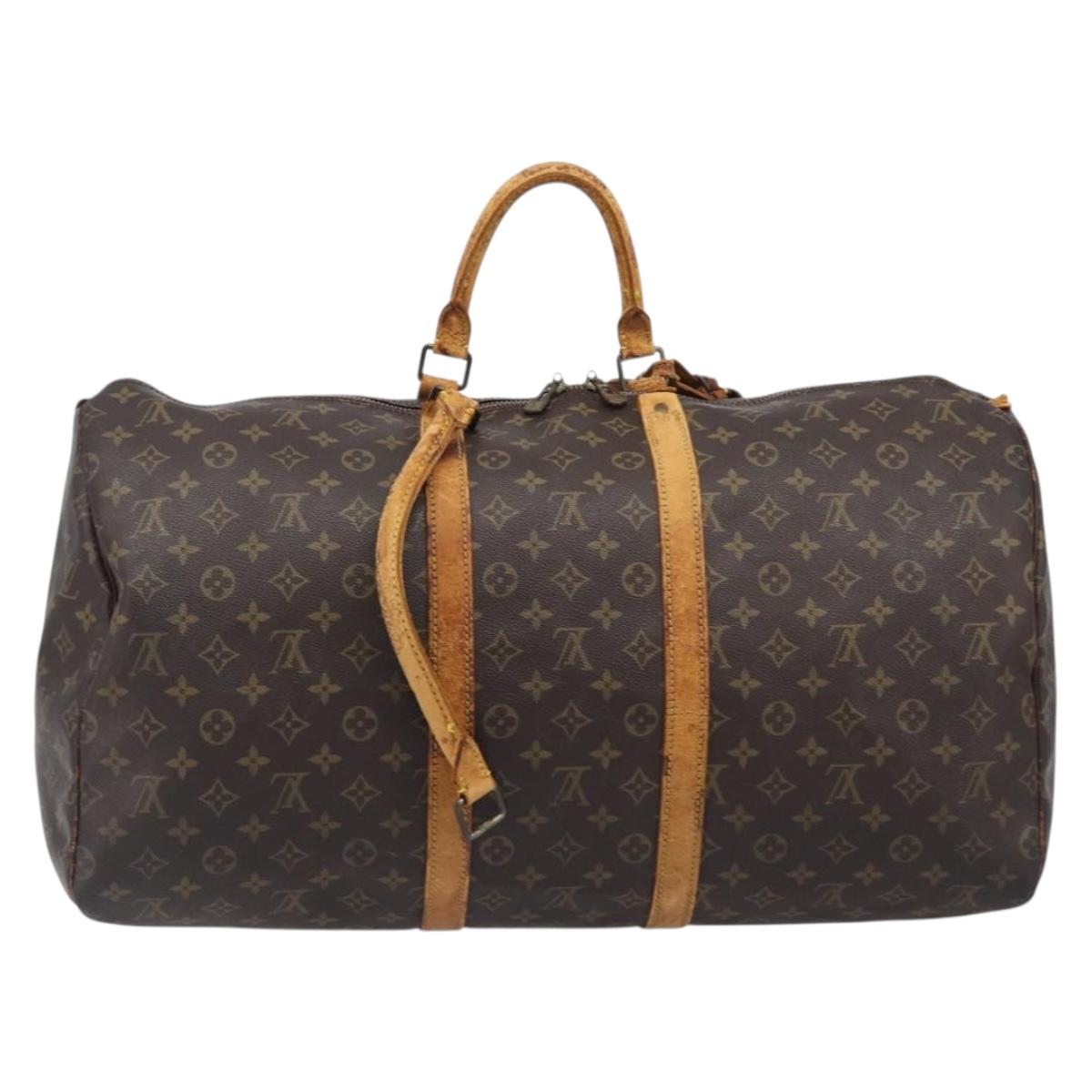 LOUIS VUITTON Monogram Keepall 55 Boston Bag M41424 LV Auth 201479
