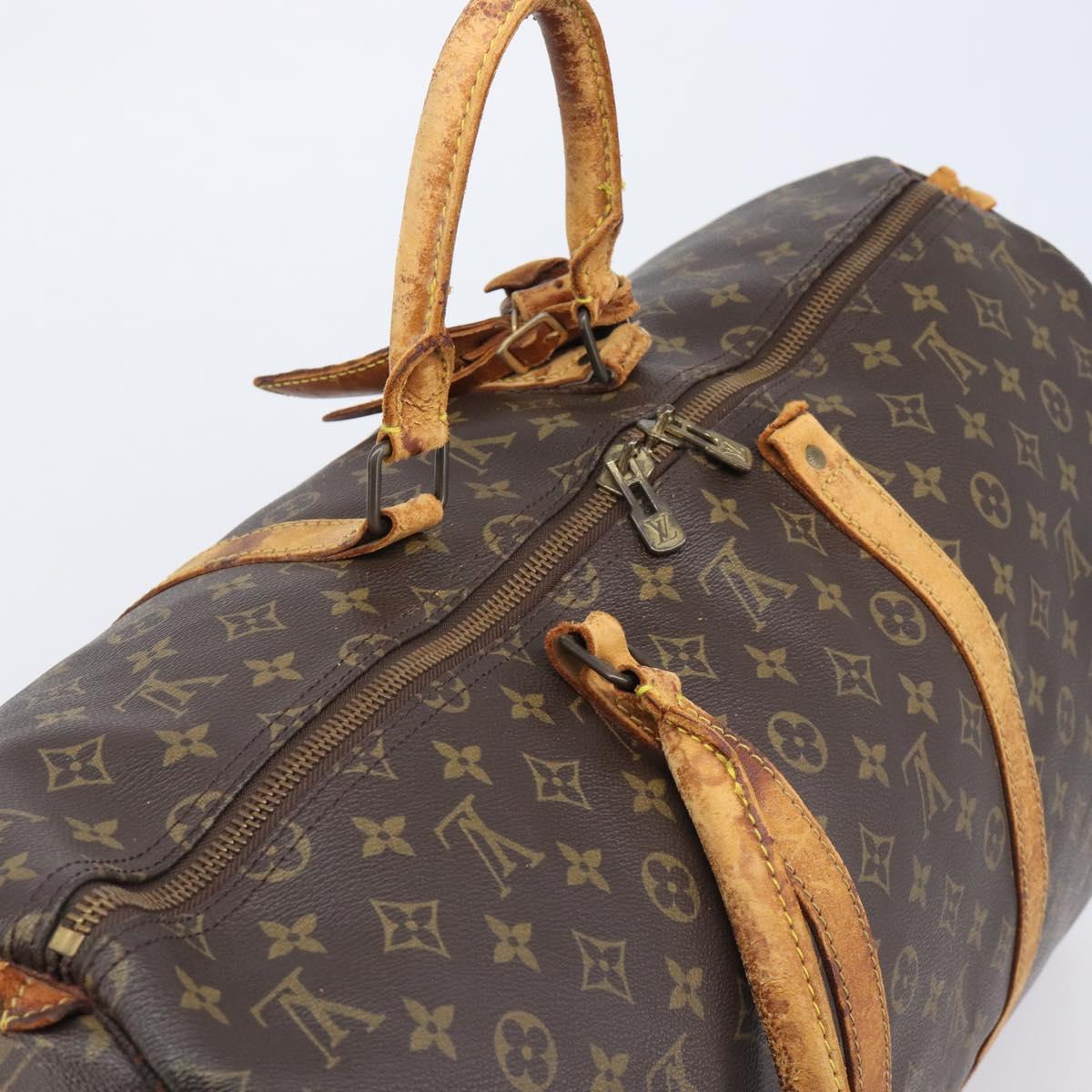 LOUIS VUITTON Monogram Keepall 55 Boston Bag M41424 LV Auth 201479