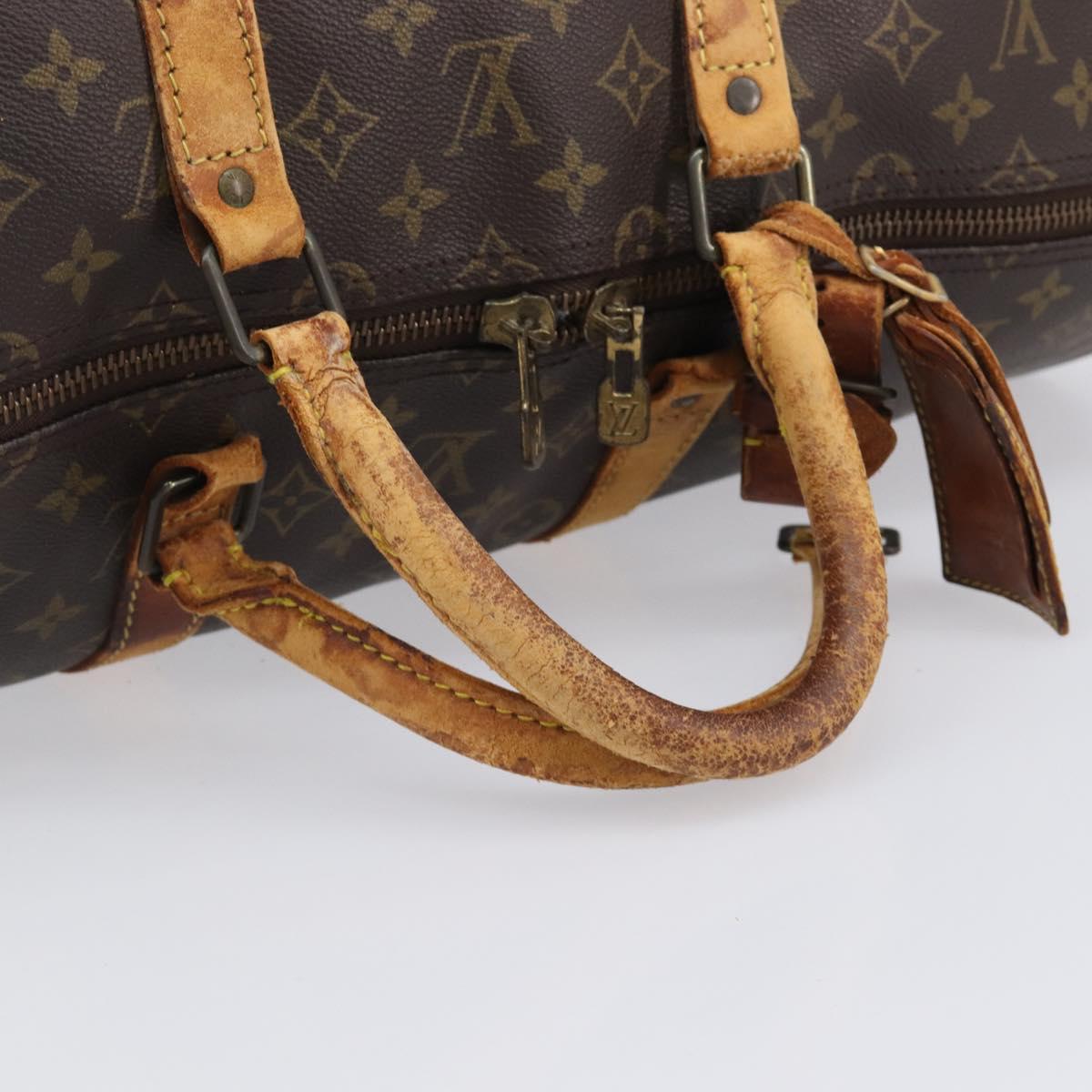 LOUIS VUITTON Monogram Keepall 55 Boston Bag M41424 LV Auth 201479