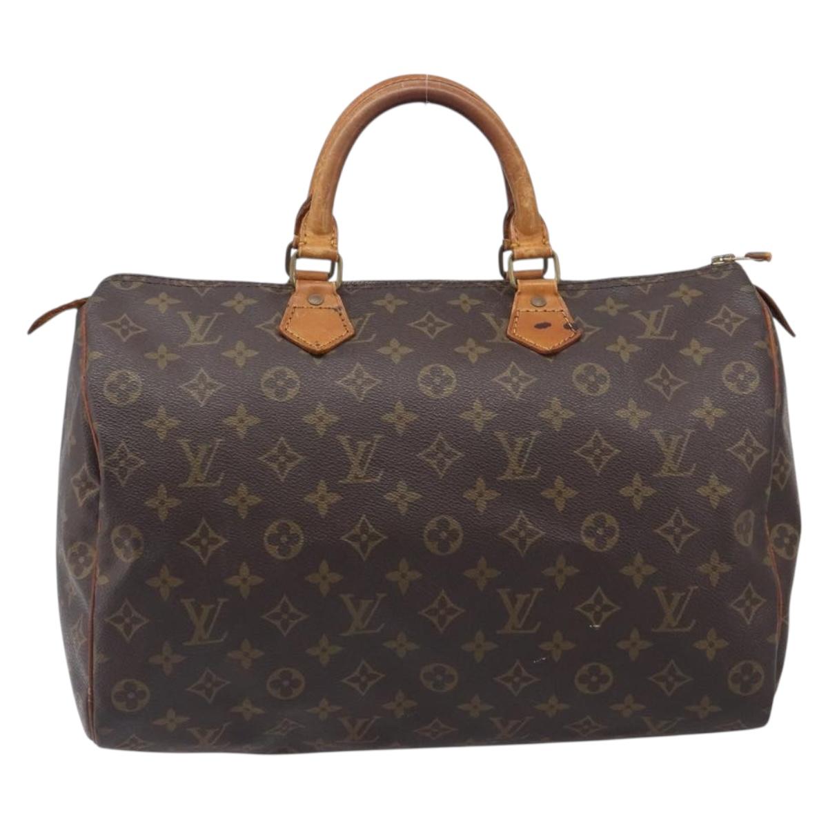 LOUIS VUITTON Monogram Speedy 35 Hand Bag M41524 LV Auth 201481