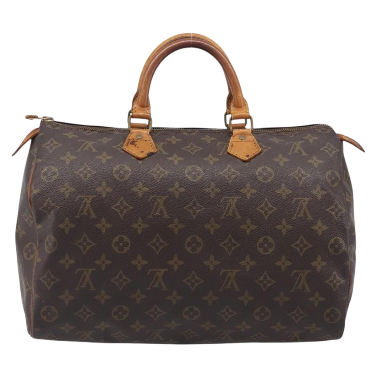 LOUIS VUITTON Monogram Speedy 35 Hand Bag M41524 LV Auth 201481