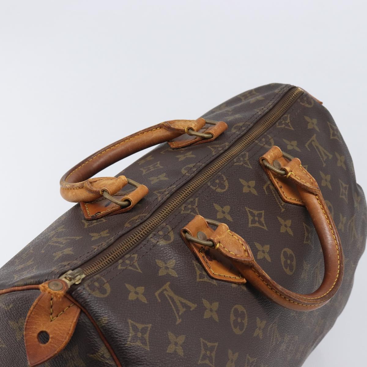 LOUIS VUITTON Monogram Speedy 35 Hand Bag M41524 LV Auth 201481