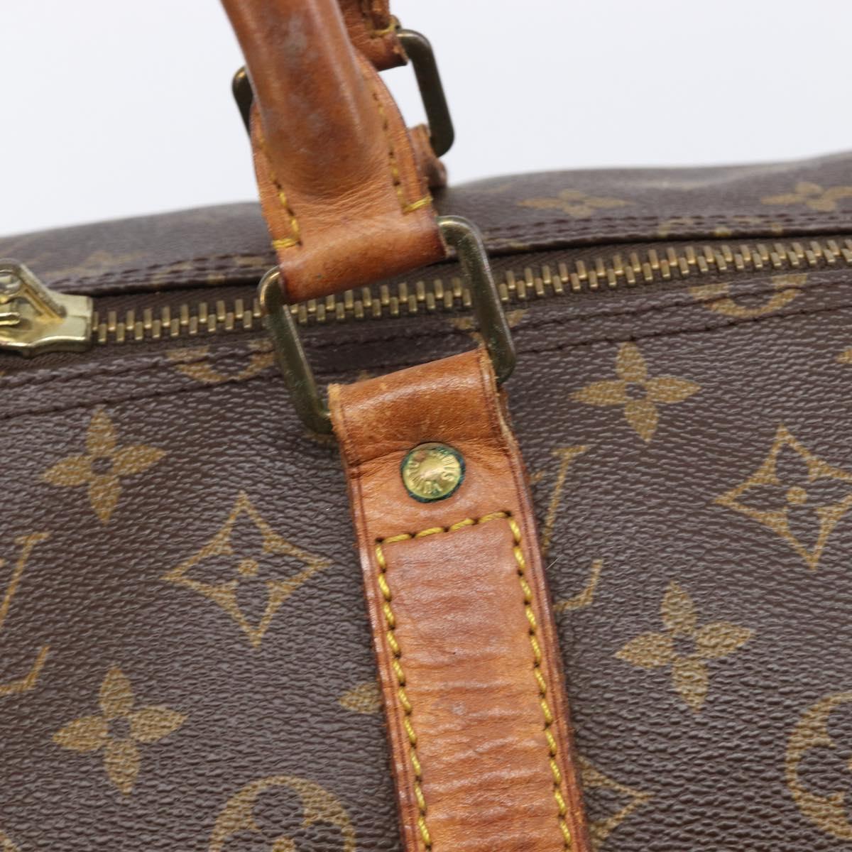 LOUIS VUITTON Monogram Keepall 55 Boston Bag M41424 LV Auth 201482