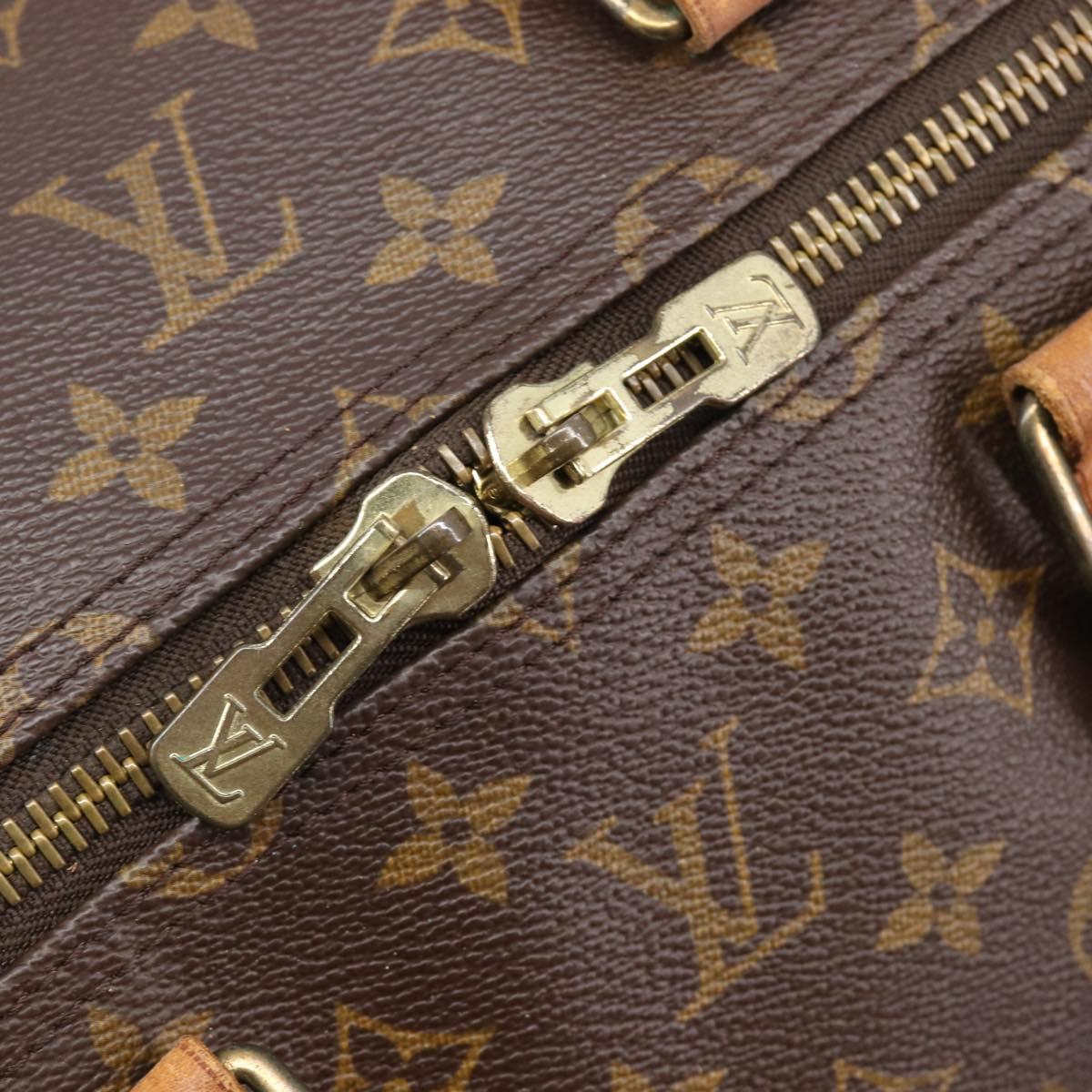 LOUIS VUITTON Monogram Keepall 55 Boston Bag M41424 LV Auth 201482