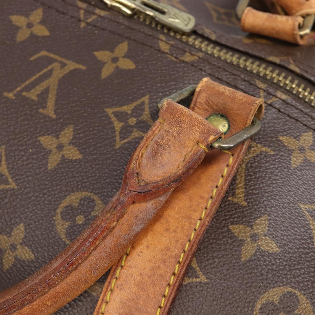 LOUIS VUITTON Monogram Keepall 55 Boston Bag M41424 LV Auth 201482