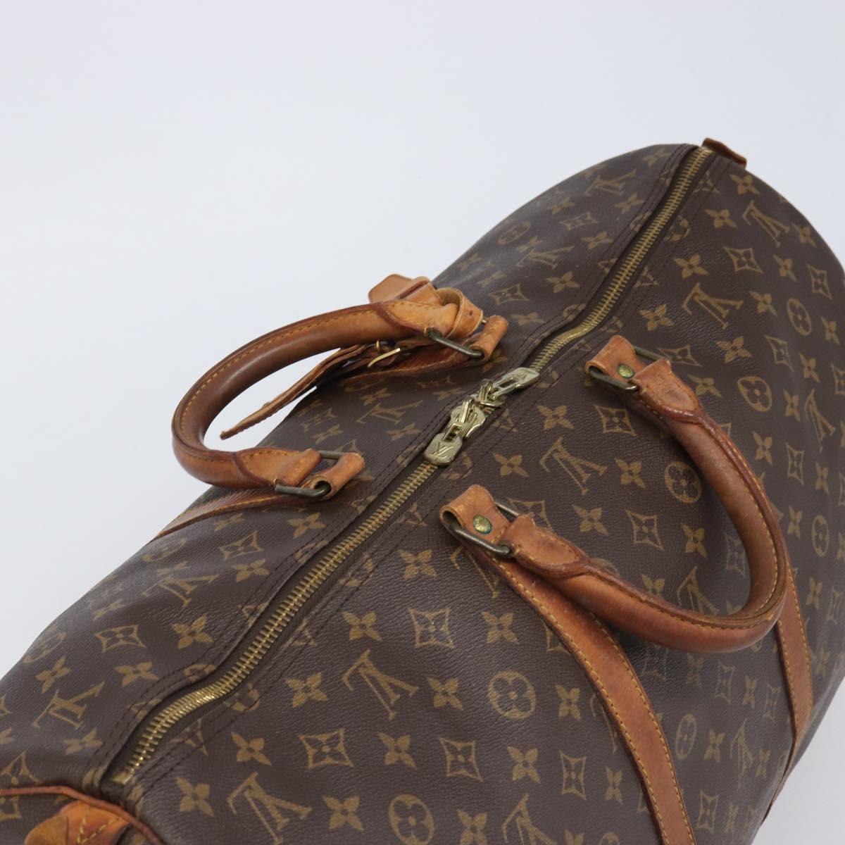 LOUIS VUITTON Monogram Keepall 55 Boston Bag M41424 LV Auth 201482