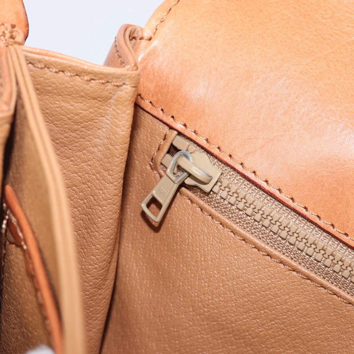 CELINE Macadam Canvas Shoulder Bag PVC Beige Gold Auth 201484A