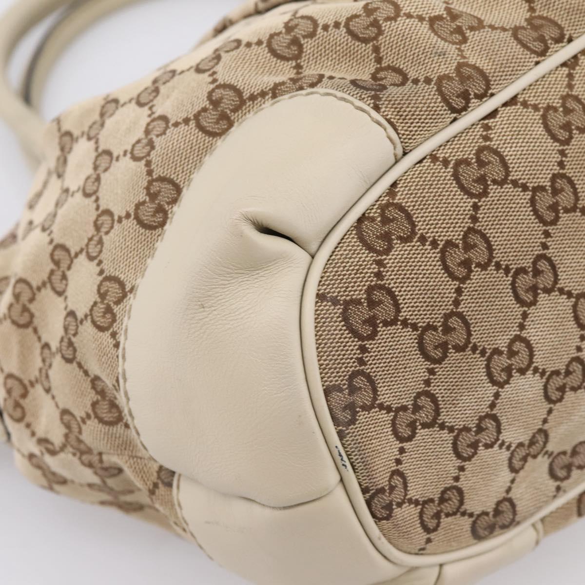 GUCCI GG Canvas Sukey Hand Bag 2way Beige Gold 247902 Auth 201493