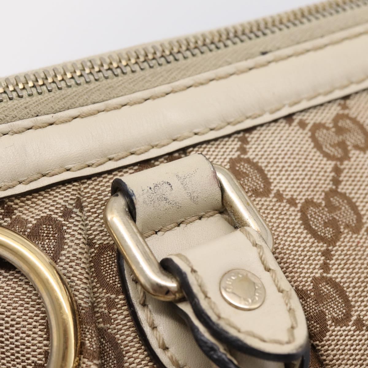 GUCCI GG Canvas Sukey Hand Bag 2way Beige Gold 247902 Auth 201493