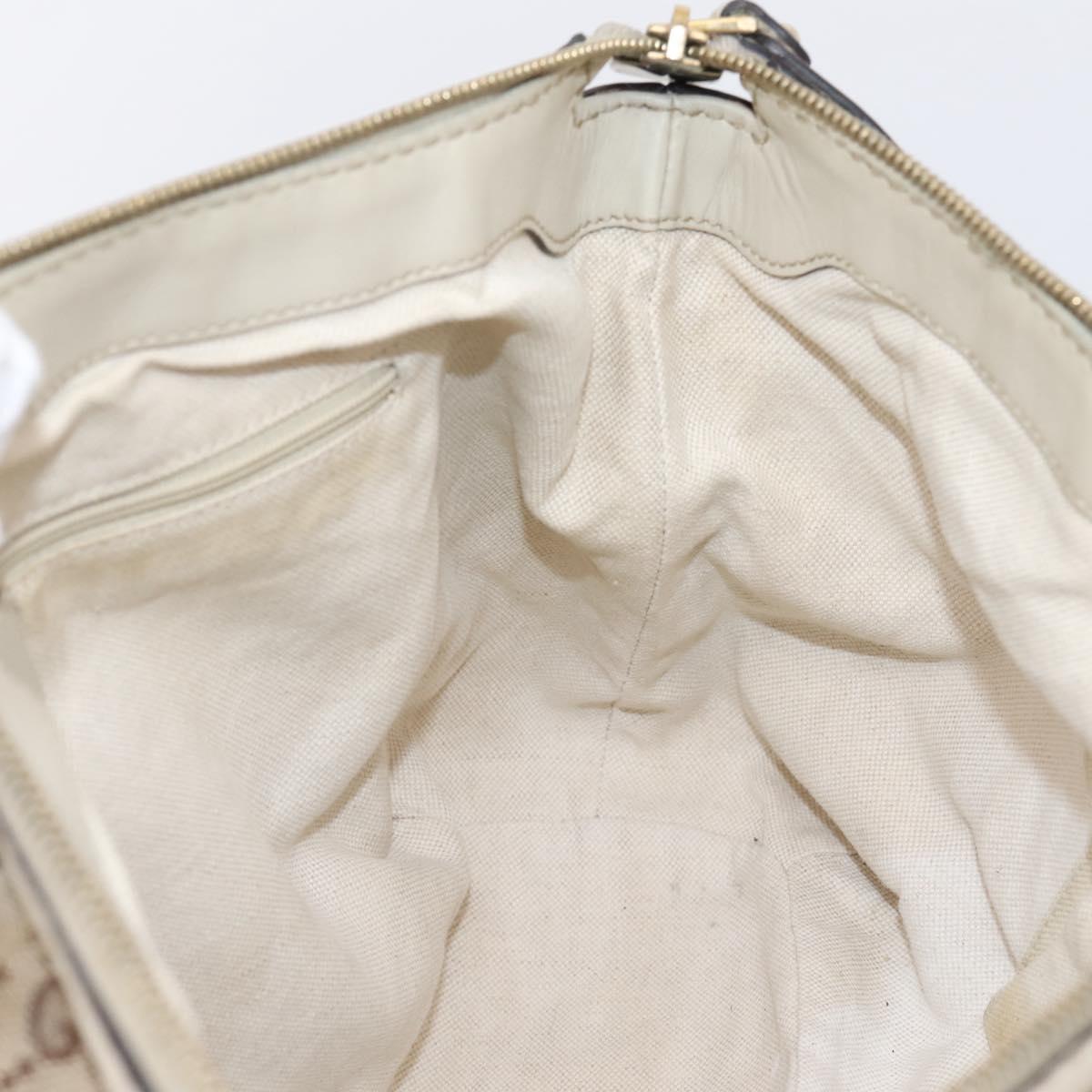 GUCCI GG Canvas Sukey Hand Bag 2way Beige Gold 247902 Auth 201493