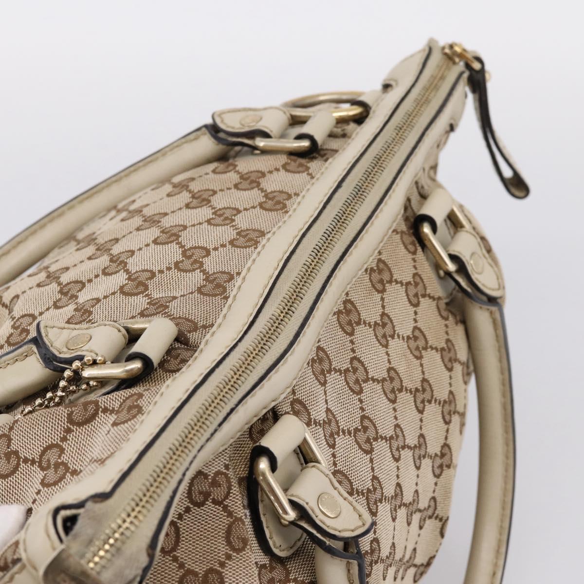 GUCCI GG Canvas Sukey Hand Bag 2way Beige Gold 247902 Auth 201493