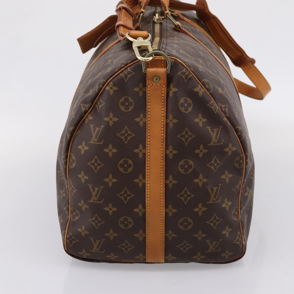 LOUIS VUITTON Monogram Keepall Bandouliere 55 Boston Bag M41414 LV Auth 201494