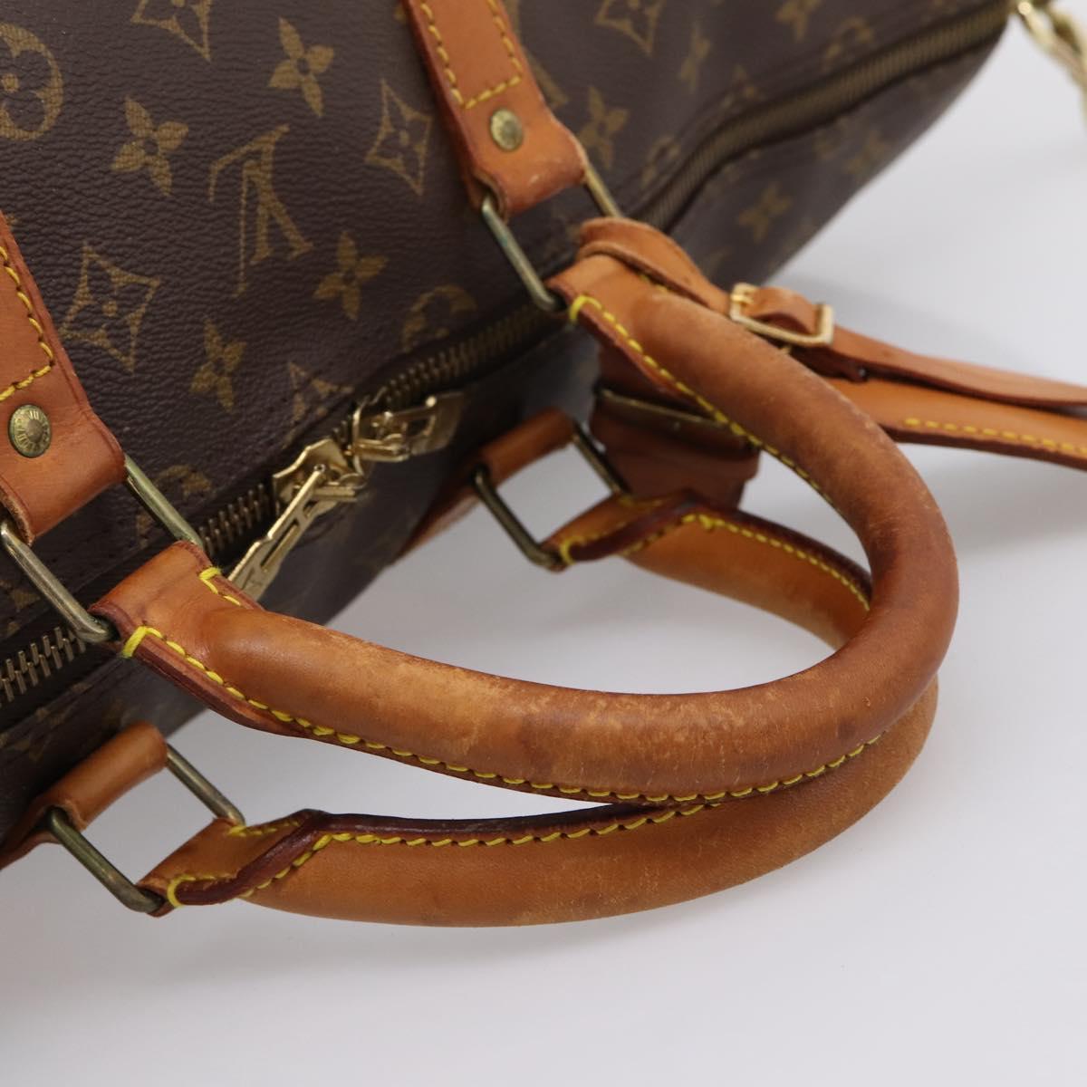 LOUIS VUITTON Monogram Keepall Bandouliere 55 Boston Bag M41414 LV Auth 201494