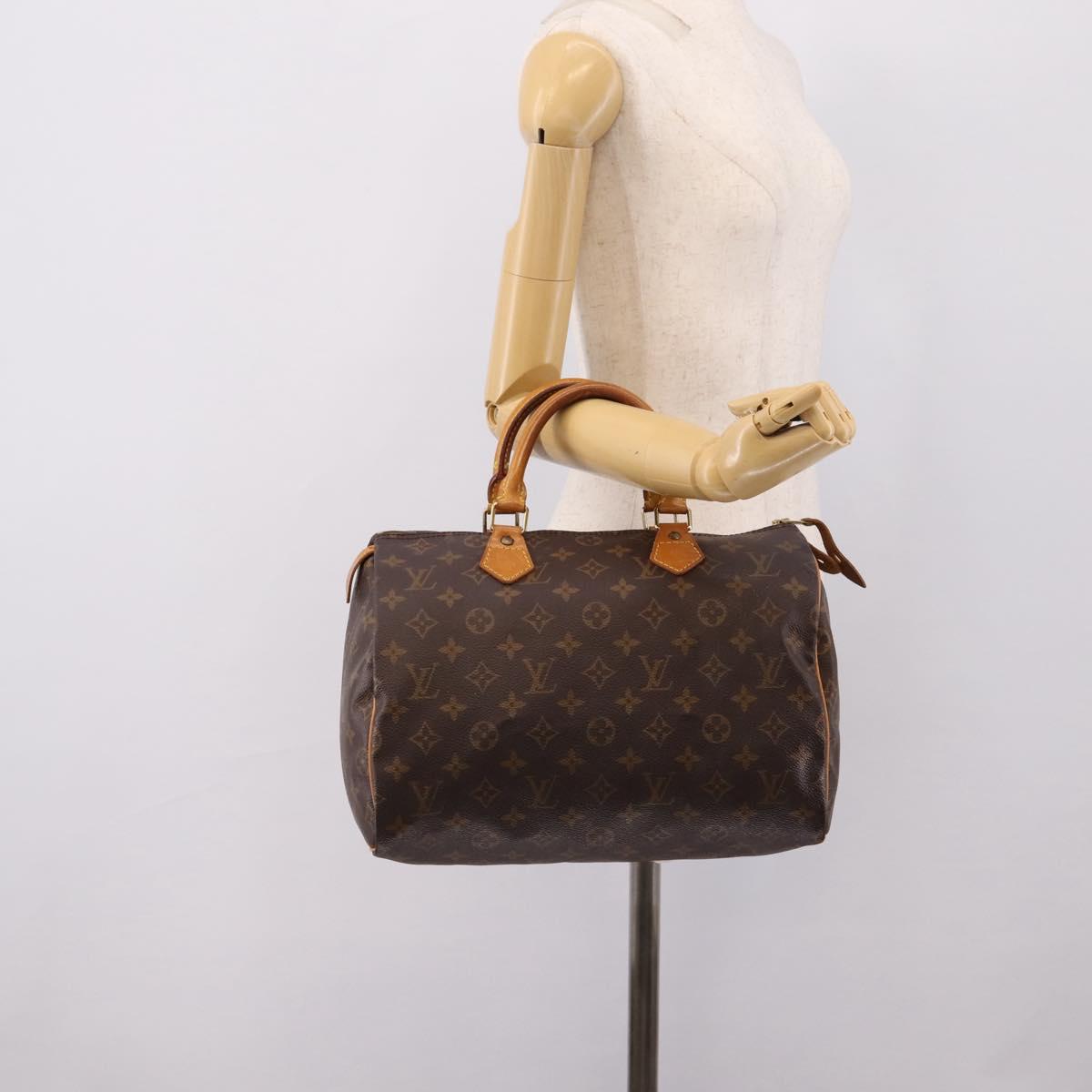 LOUIS VUITTON Monogram Speedy 30 Hand Bag M41526 LV Auth 201495A