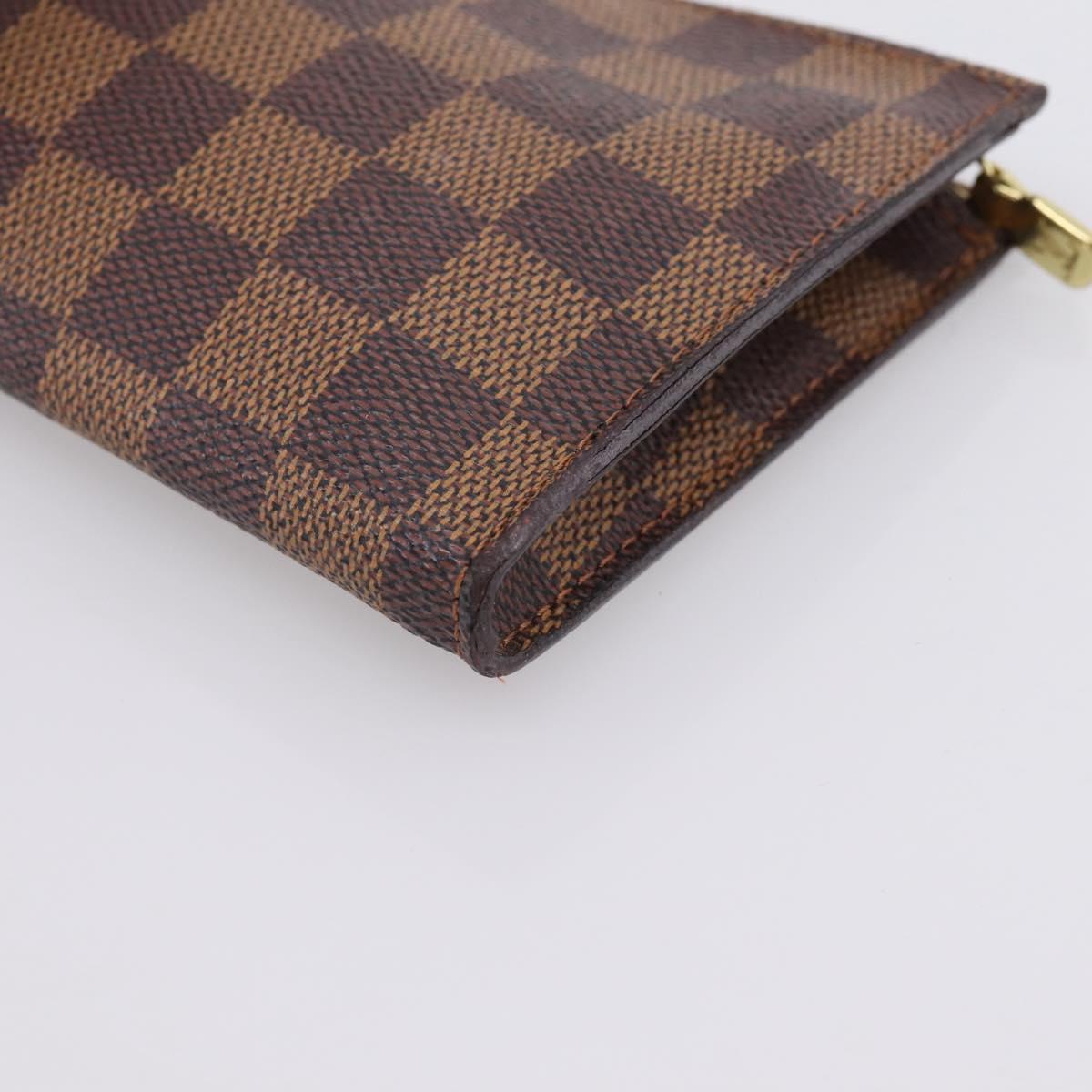 LOUIS VUITTON Damier Ebene Marais Pouch LV Auth 201498A