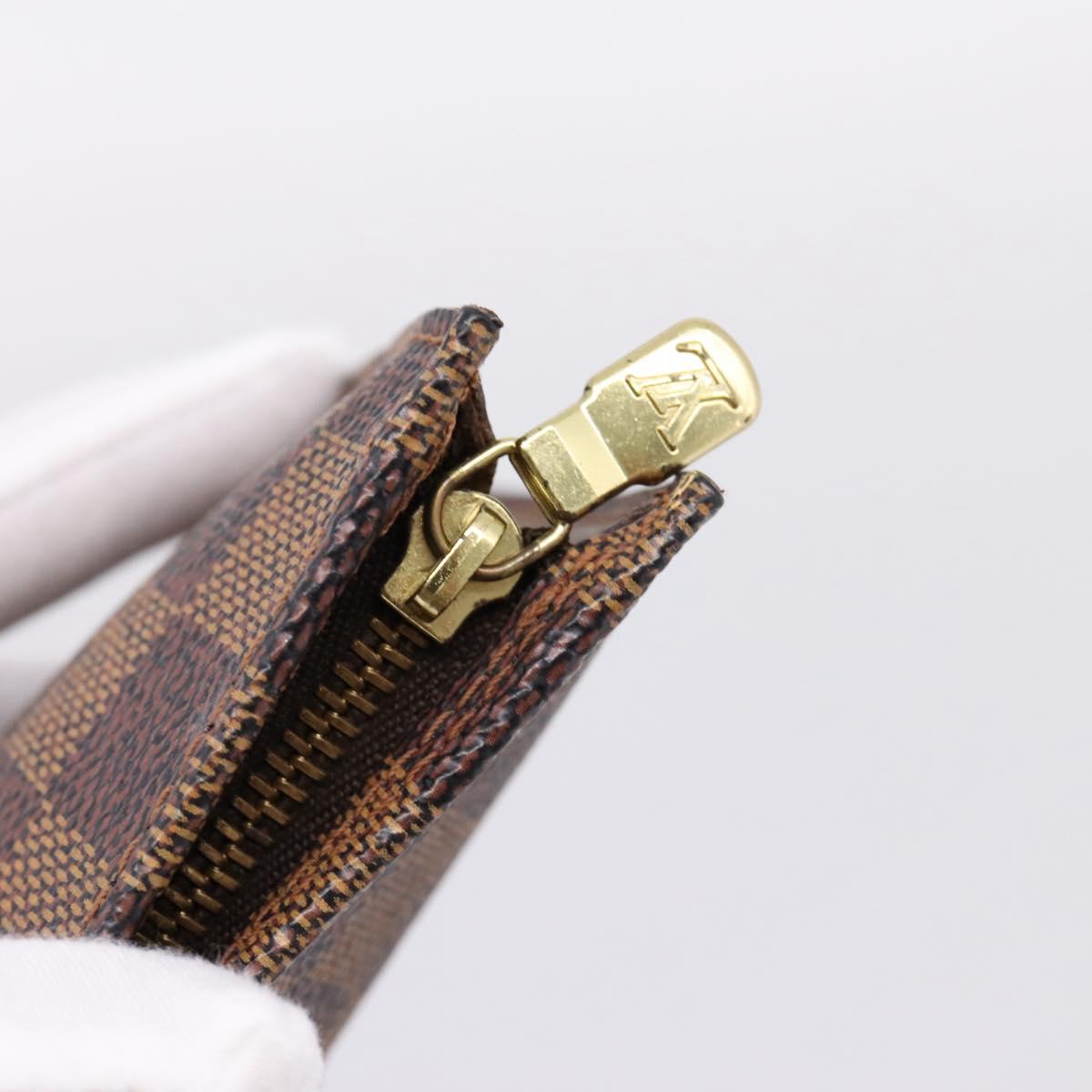 LOUIS VUITTON Damier Ebene Marais Pouch LV Auth 201498A