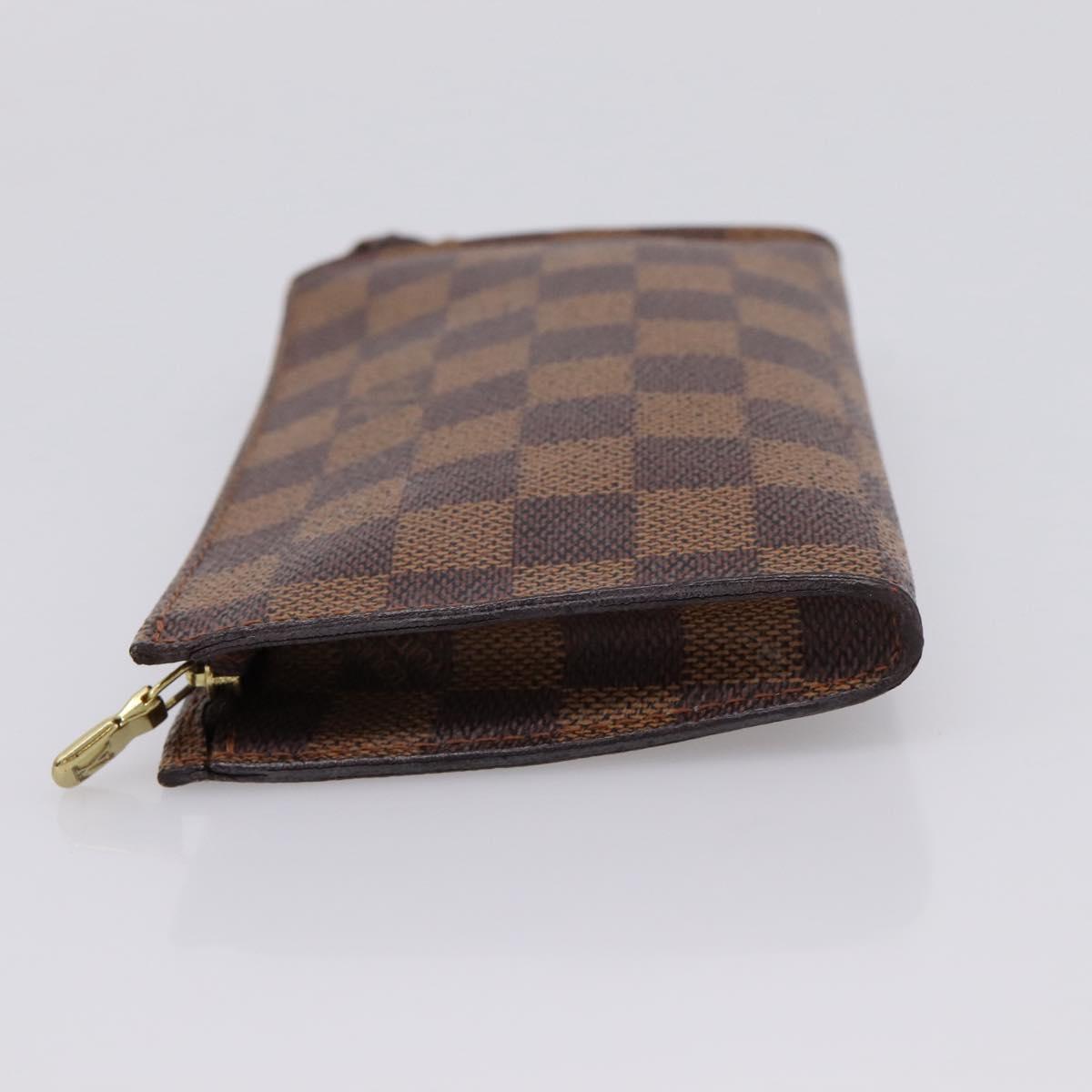 LOUIS VUITTON Damier Ebene Marais Pouch LV Auth 201498A