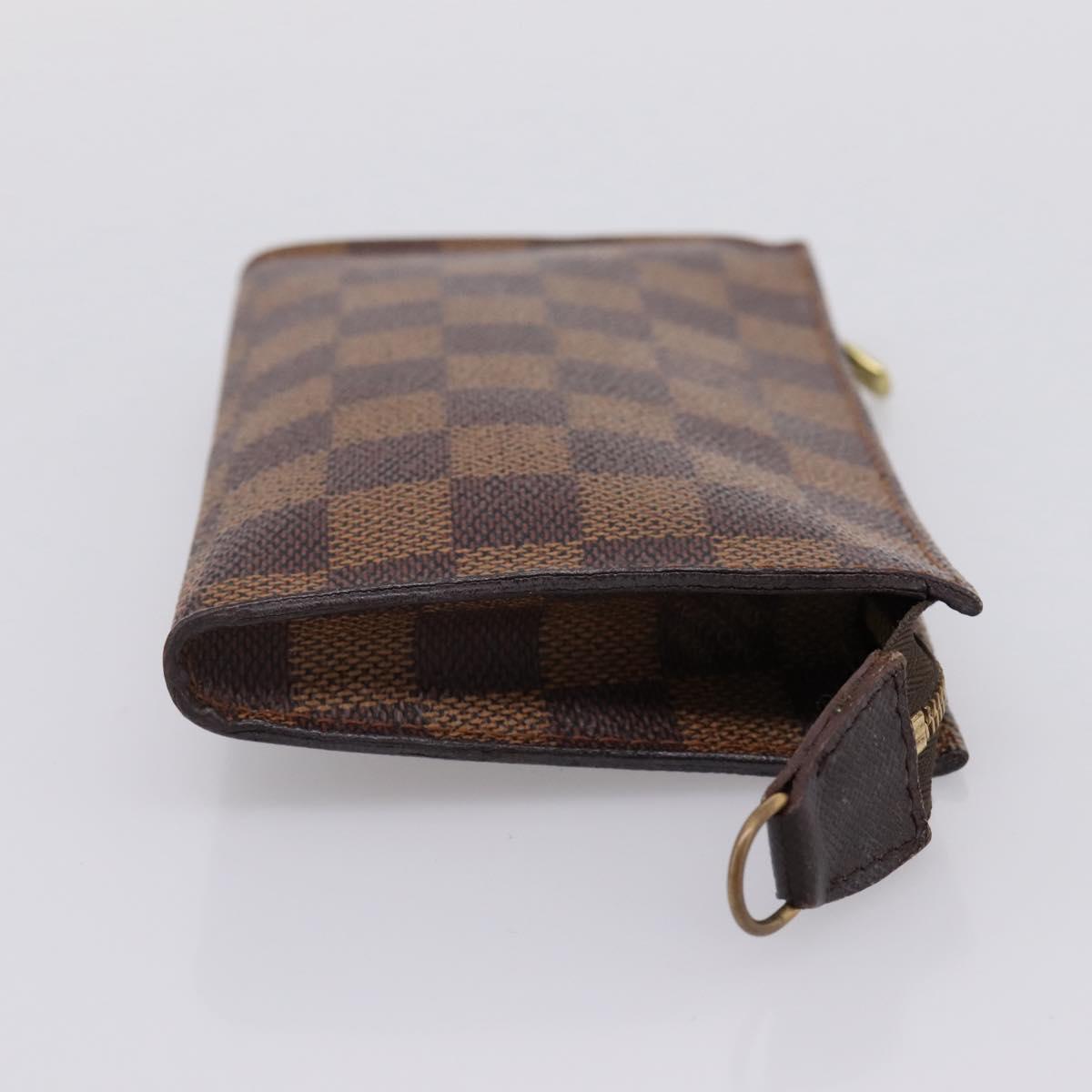 LOUIS VUITTON Damier Ebene Marais Pouch LV Auth 201498A