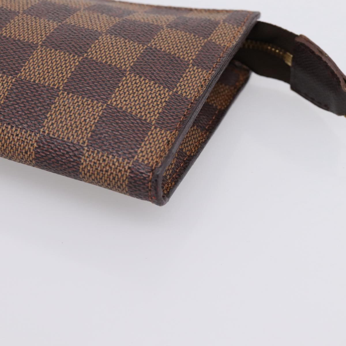 LOUIS VUITTON Damier Ebene Marais Pouch LV Auth 201498A