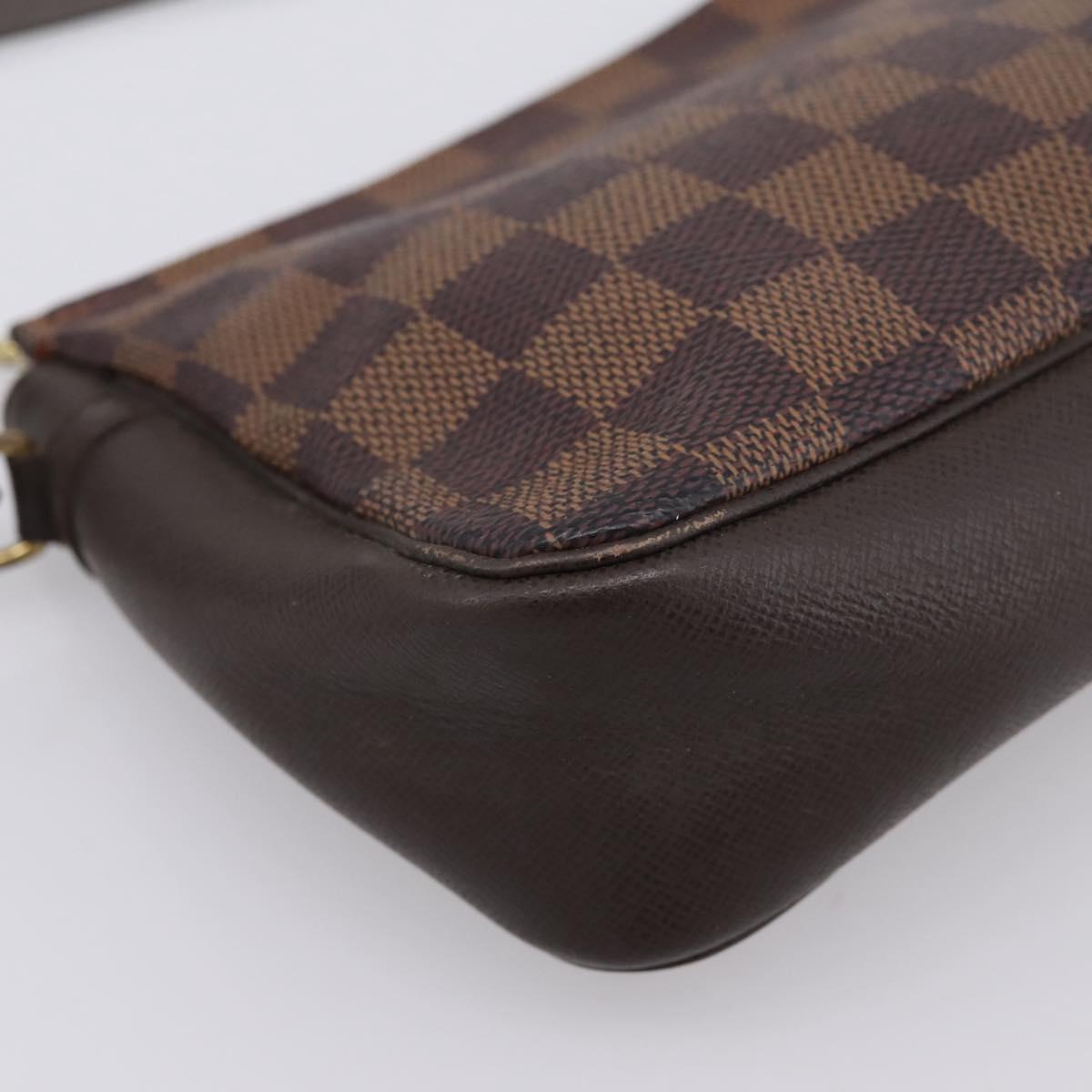 LOUIS VUITTON Damier Ebene Trousse Makeup Pouch N51982 LV Auth 201504A