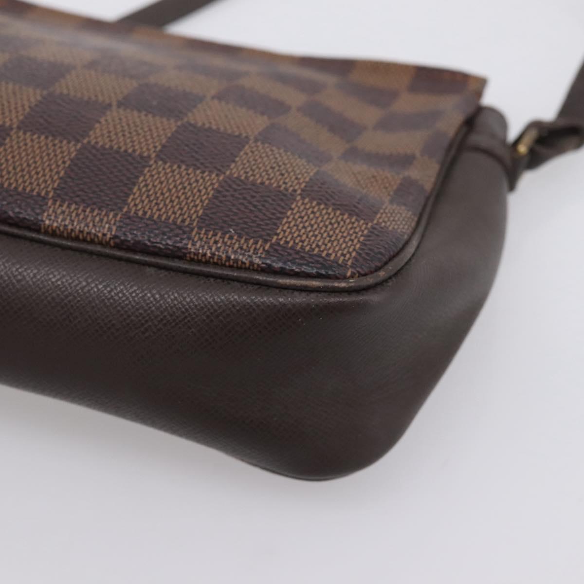 LOUIS VUITTON Damier Ebene Trousse Makeup Pouch N51982 LV Auth 201504A