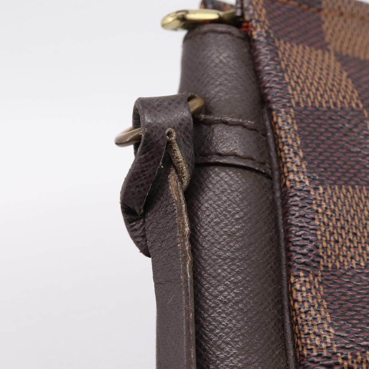 LOUIS VUITTON Damier Ebene Trousse Makeup Pouch N51982 LV Auth 201504A
