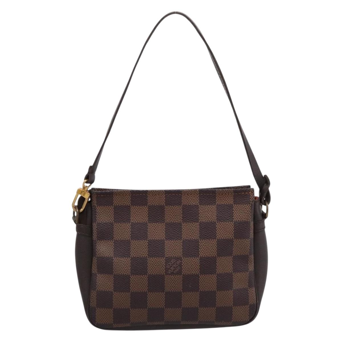 LOUIS VUITTON Damier Ebene Trousse Makeup Pouch N51982 LV Auth 201504A