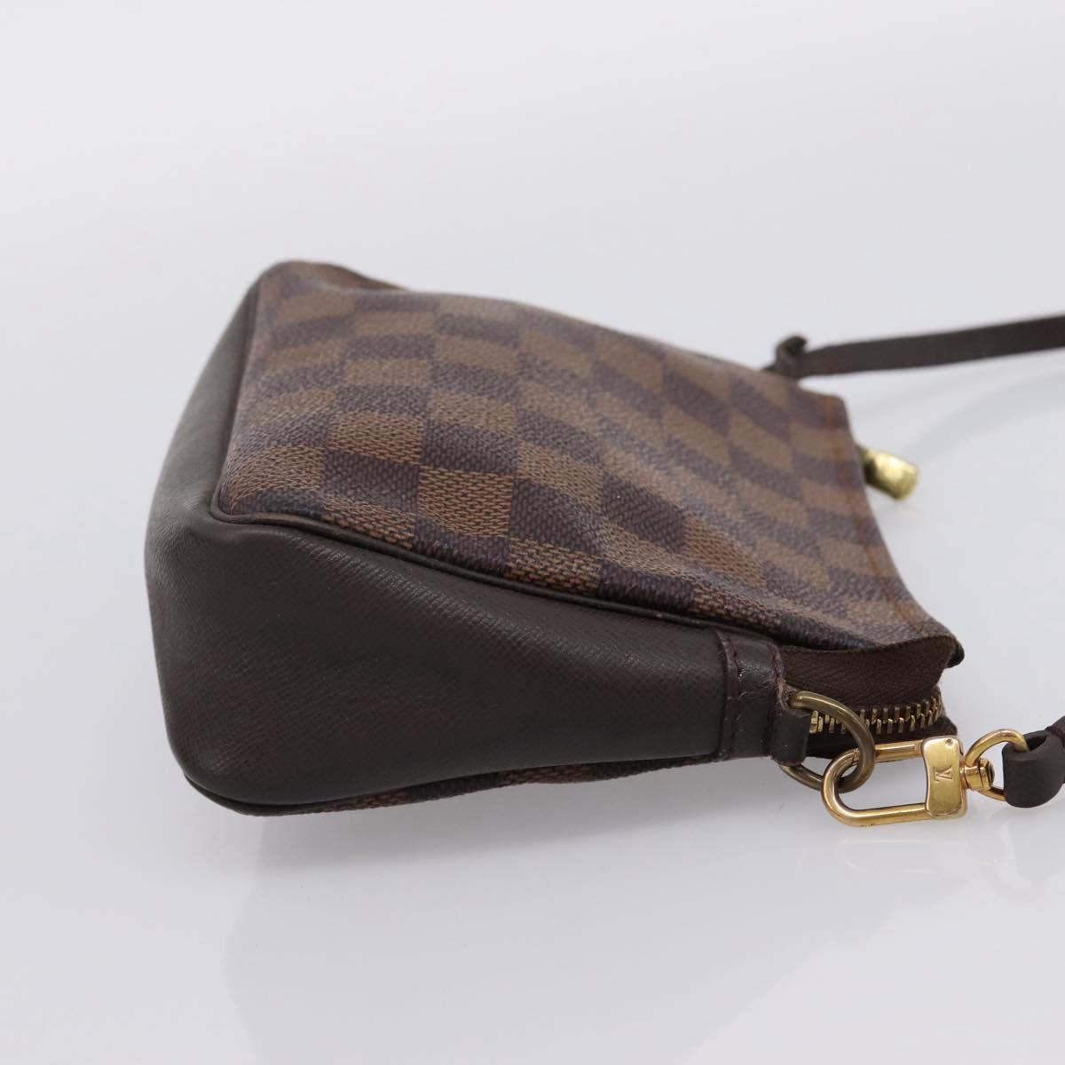 LOUIS VUITTON Damier Ebene Trousse Makeup Pouch N51982 LV Auth 201504A