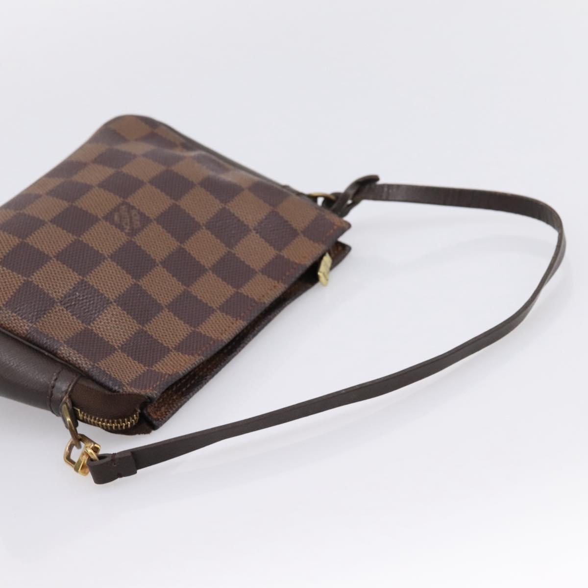 LOUIS VUITTON Damier Ebene Trousse Makeup Pouch N51982 LV Auth 201504A