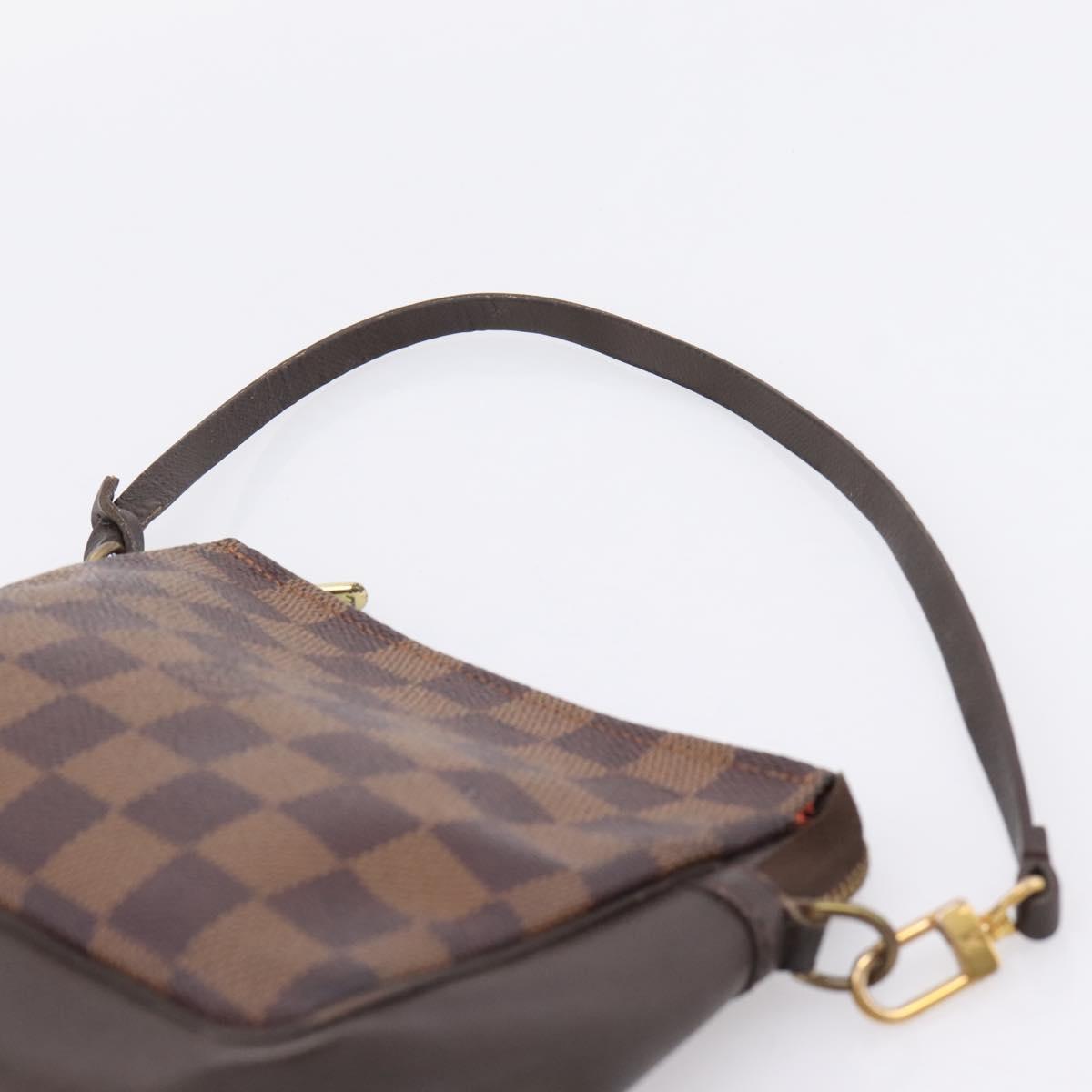 LOUIS VUITTON Damier Ebene Trousse Makeup Pouch N51982 LV Auth 201504A