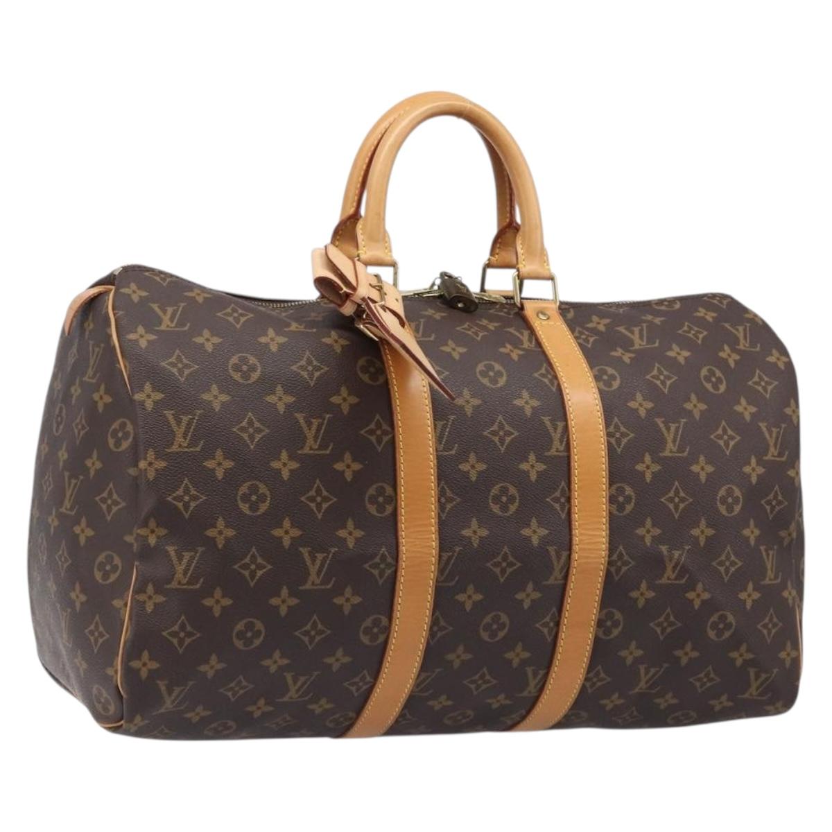 LOUIS VUITTON Monogram Keepall 45 Boston Bag M41428 LV Auth 201506V