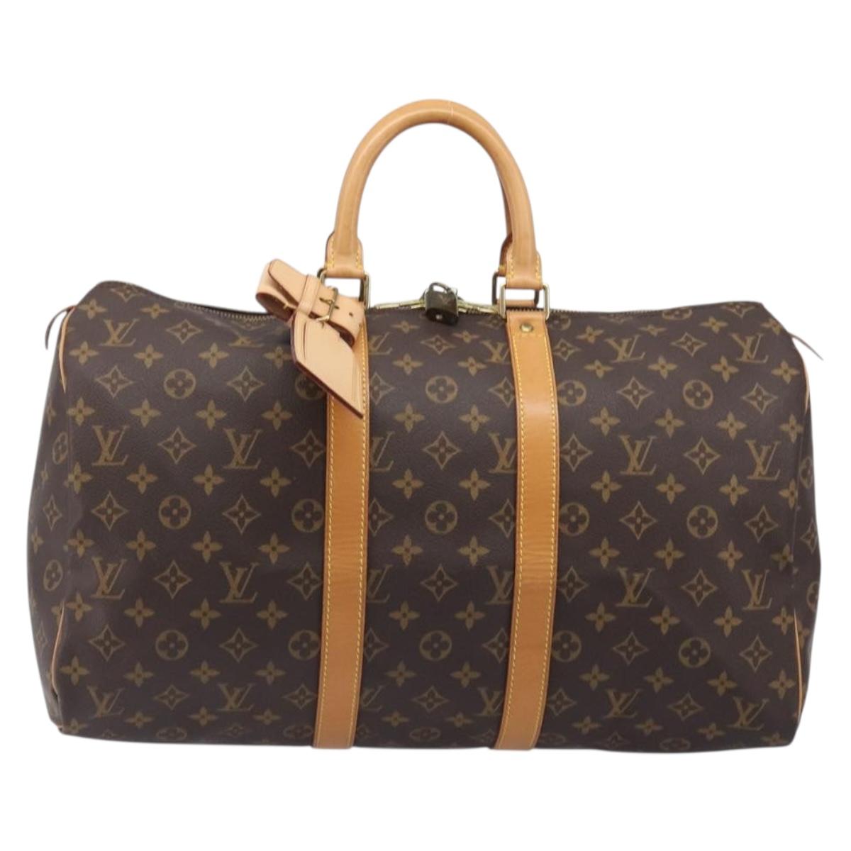 LOUIS VUITTON Monogram Keepall 45 Boston Bag M41428 LV Auth 201506V