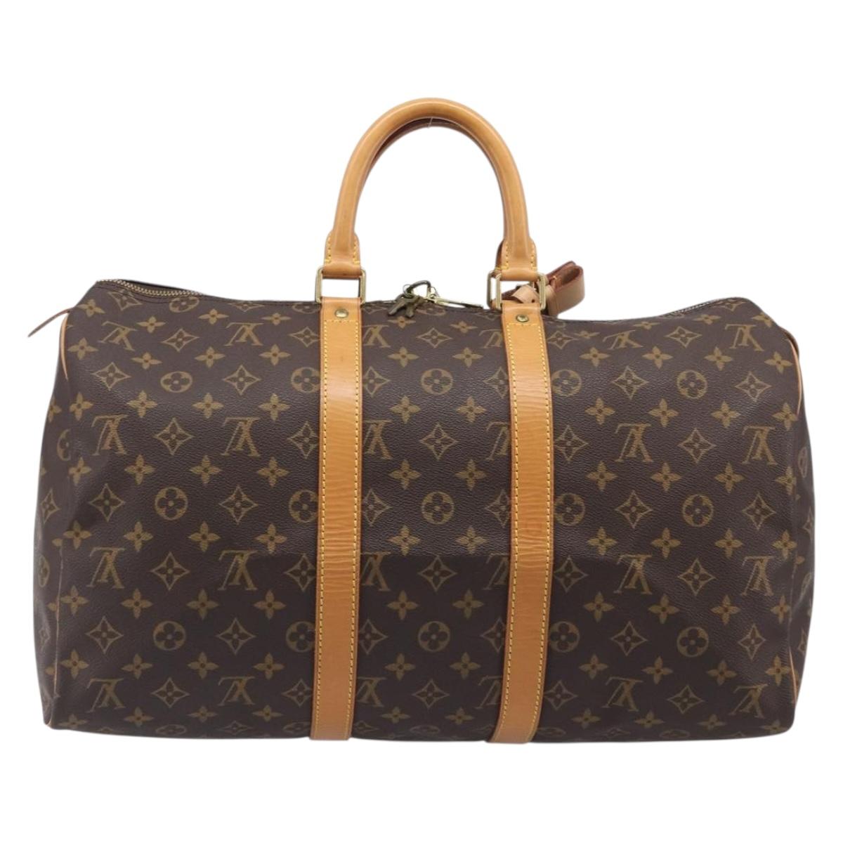 LOUIS VUITTON Monogram Keepall 45 Boston Bag M41428 LV Auth 201506V