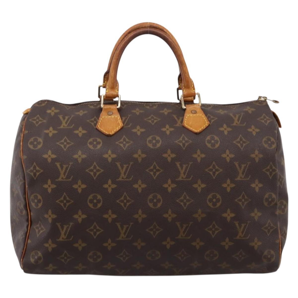 LOUIS VUITTON Monogram Speedy 35 Hand Bag M41524 LV Auth 201510