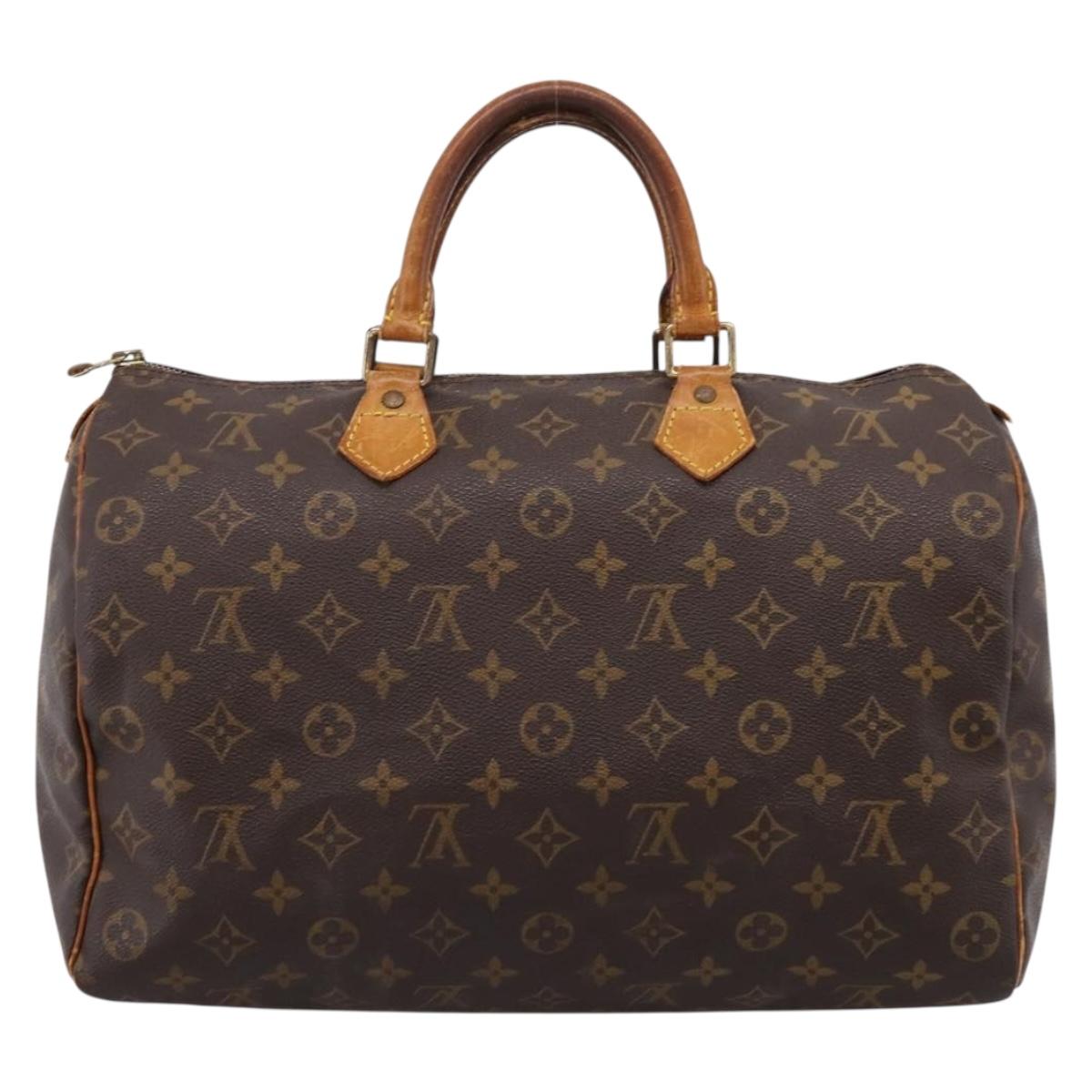 LOUIS VUITTON Monogram Speedy 35 Hand Bag M41524 LV Auth 201510