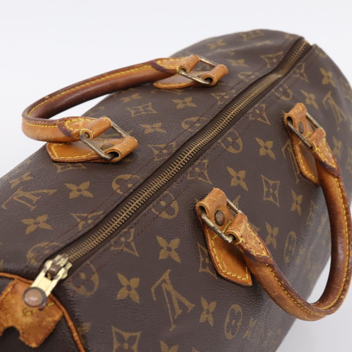 LOUIS VUITTON Monogram Speedy 35 Hand Bag M41524 LV Auth 201510
