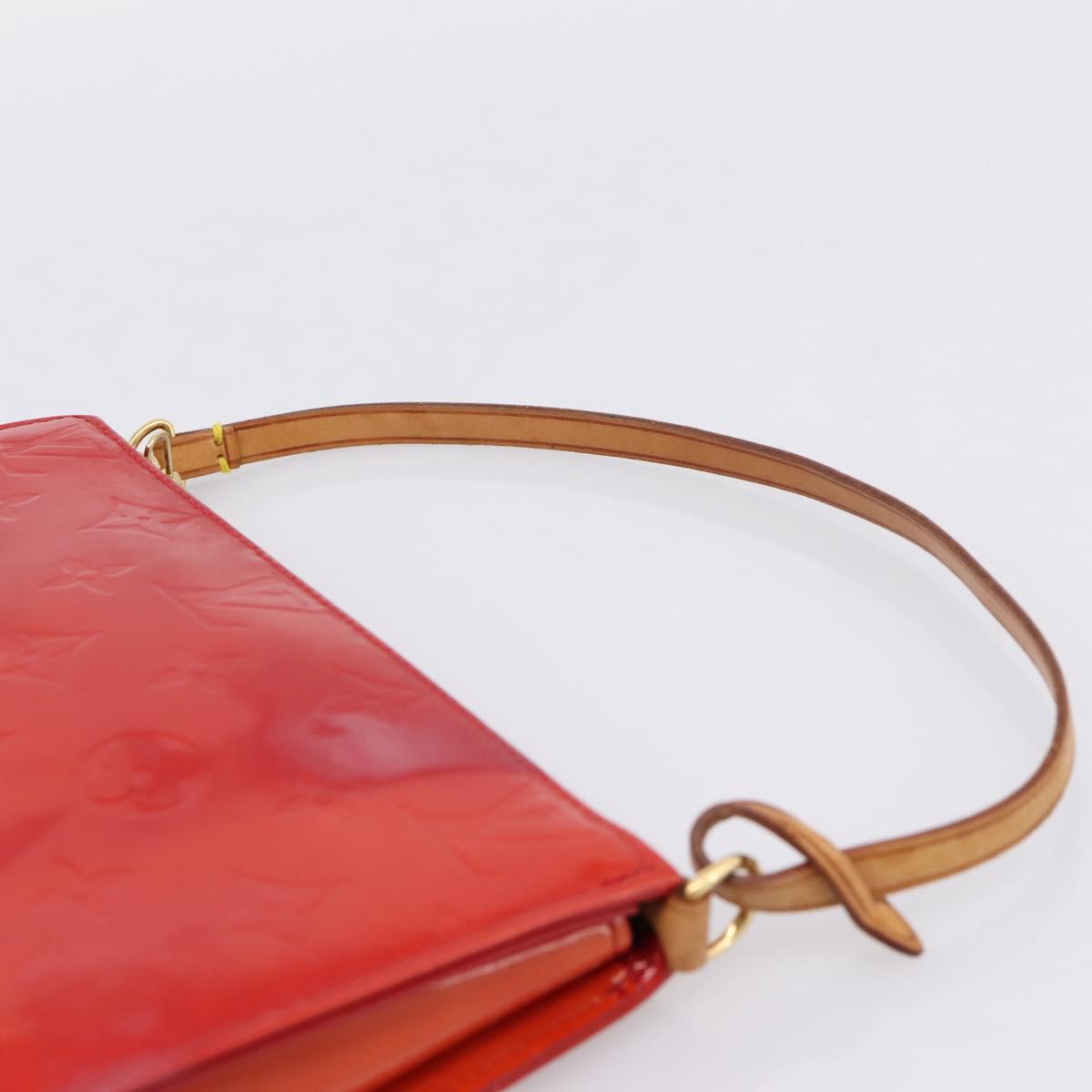 LOUIS VUITTON Monogram Vernis Lexington Pouch Red Rouge M91132 LV Auth 201512