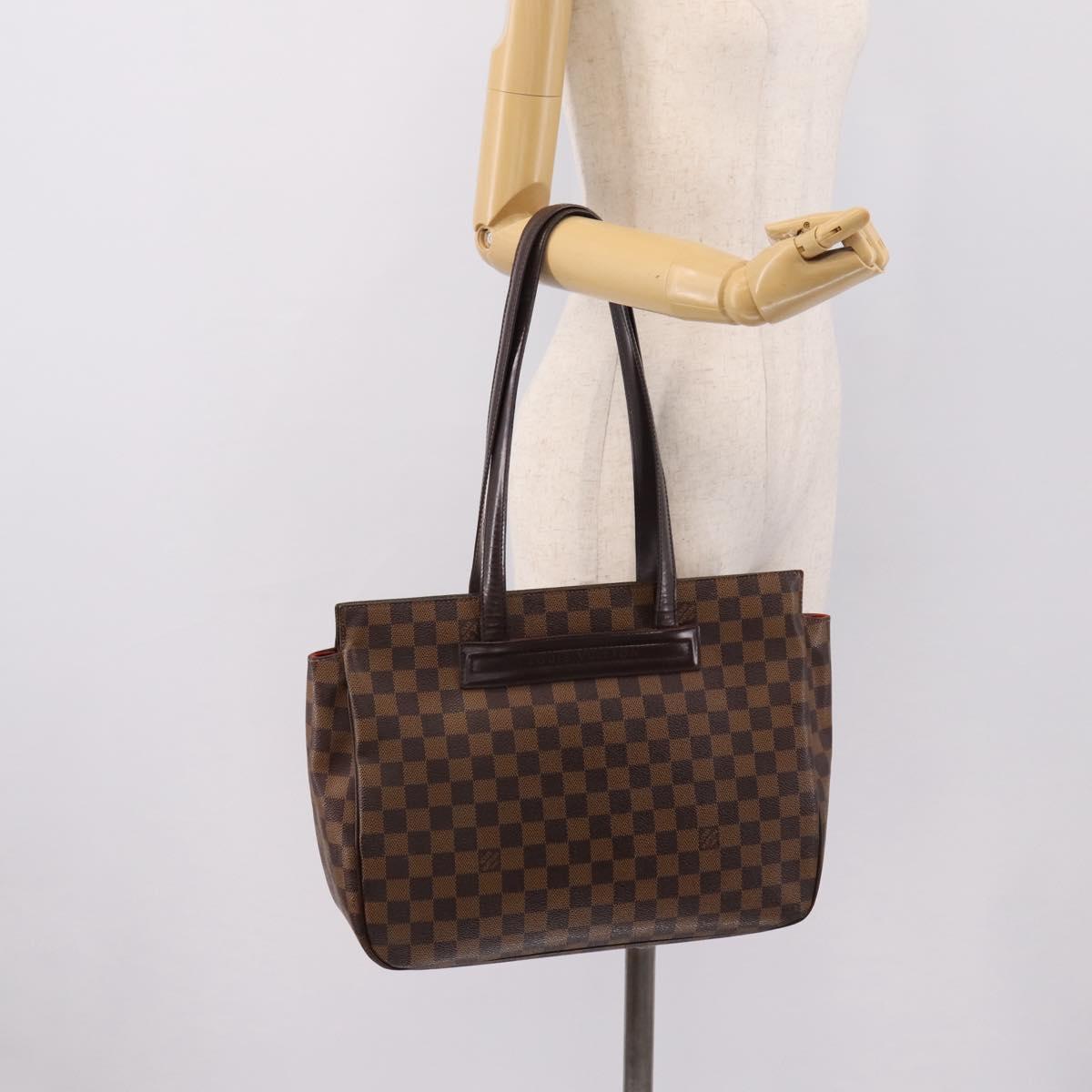 LOUIS VUITTON Damier Ebene Parioli PM Tote Bag N51123 LV Auth 201515A