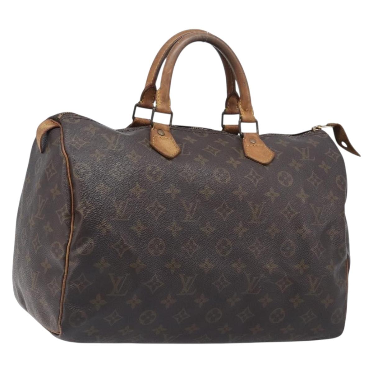 LOUIS VUITTON Monogram Speedy 35 Hand Bag M41524 LV Auth 201518