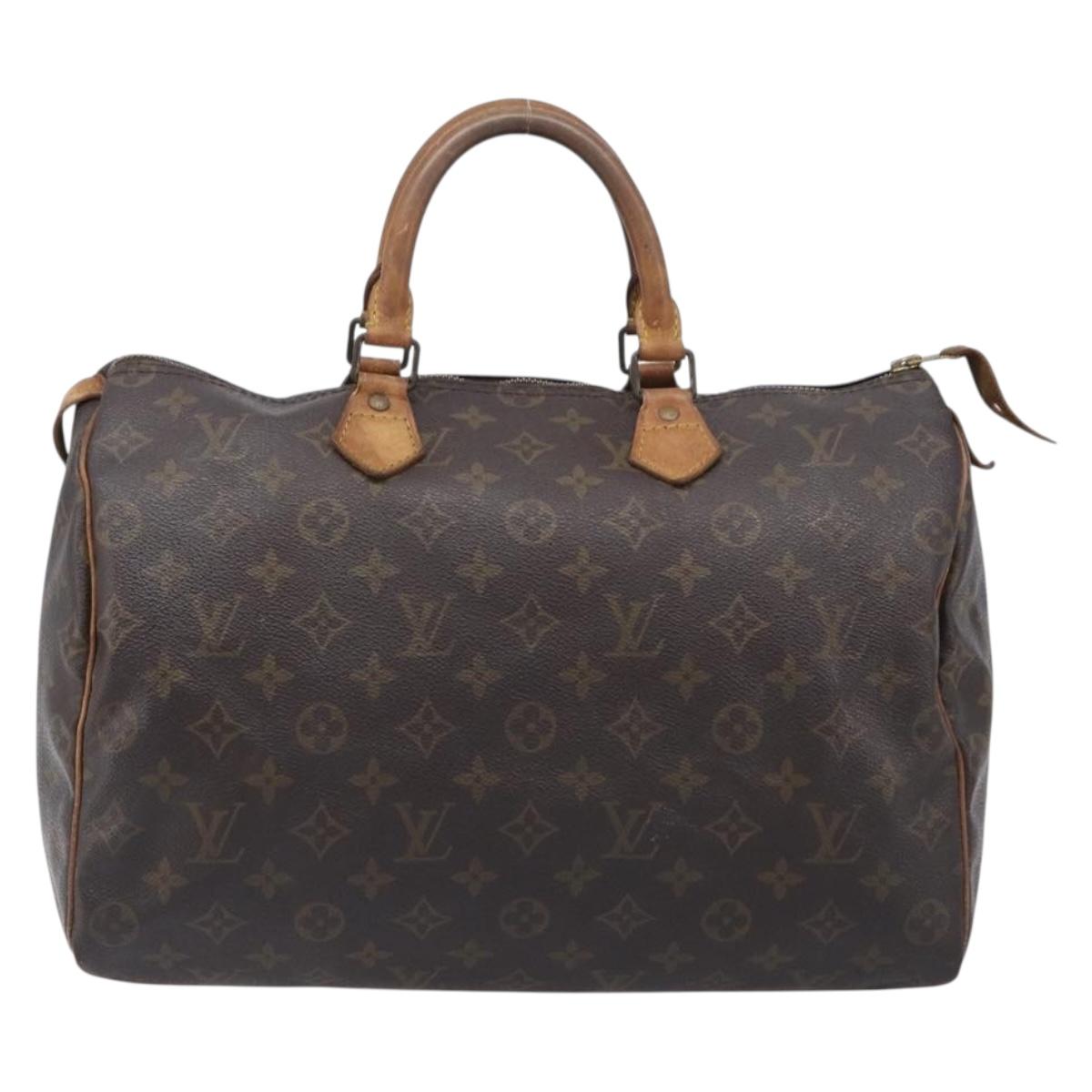 LOUIS VUITTON Monogram Speedy 35 Hand Bag M41524 LV Auth 201518