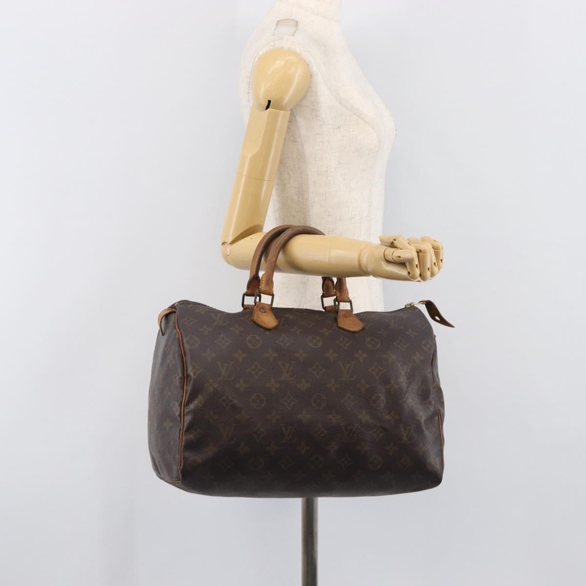 LOUIS VUITTON Monogram Speedy 35 Hand Bag M41524 LV Auth 201518