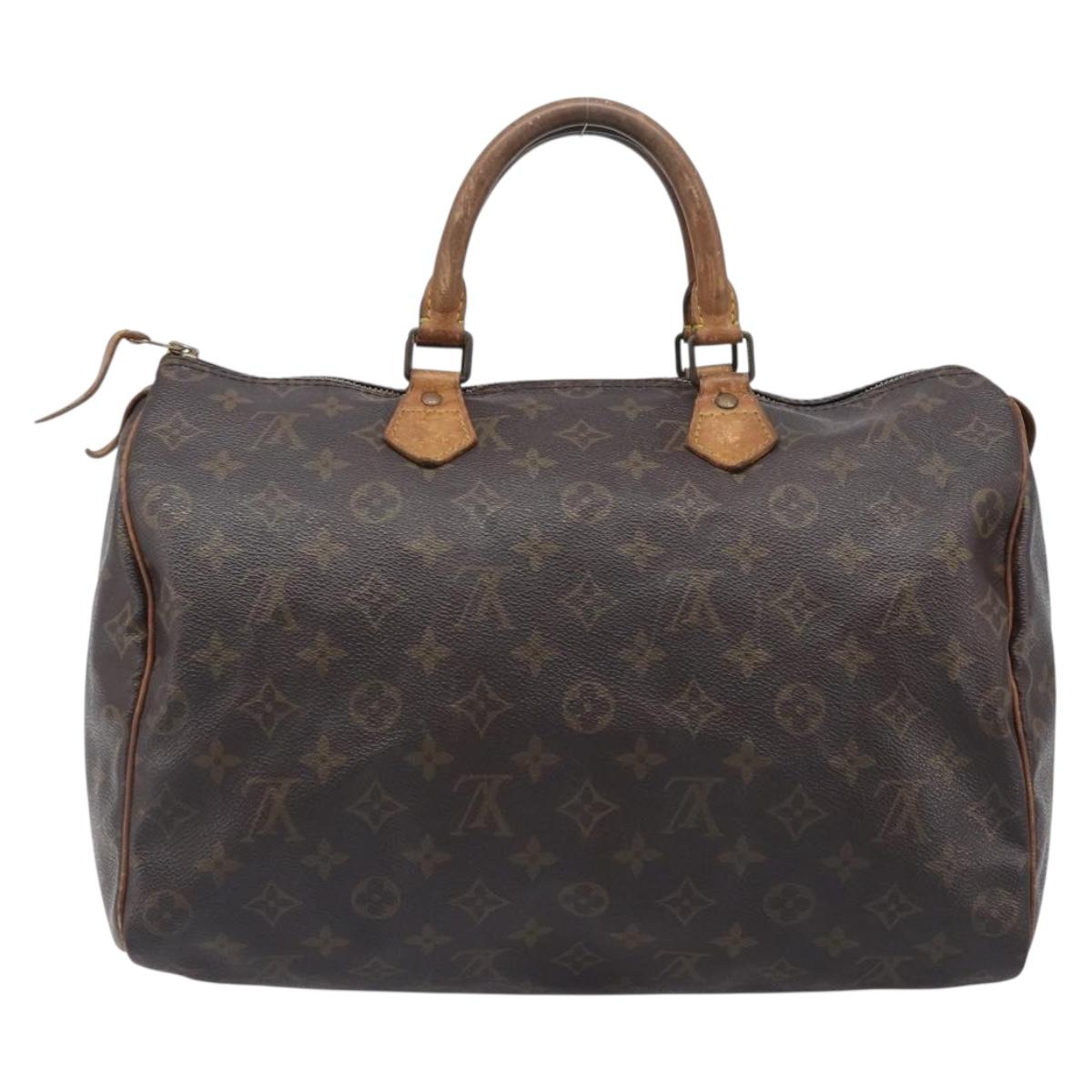 LOUIS VUITTON Monogram Speedy 35 Hand Bag M41524 LV Auth 201518