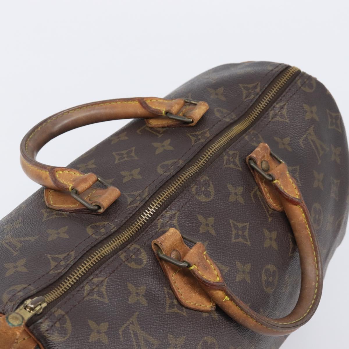 LOUIS VUITTON Monogram Speedy 35 Hand Bag M41524 LV Auth 201518
