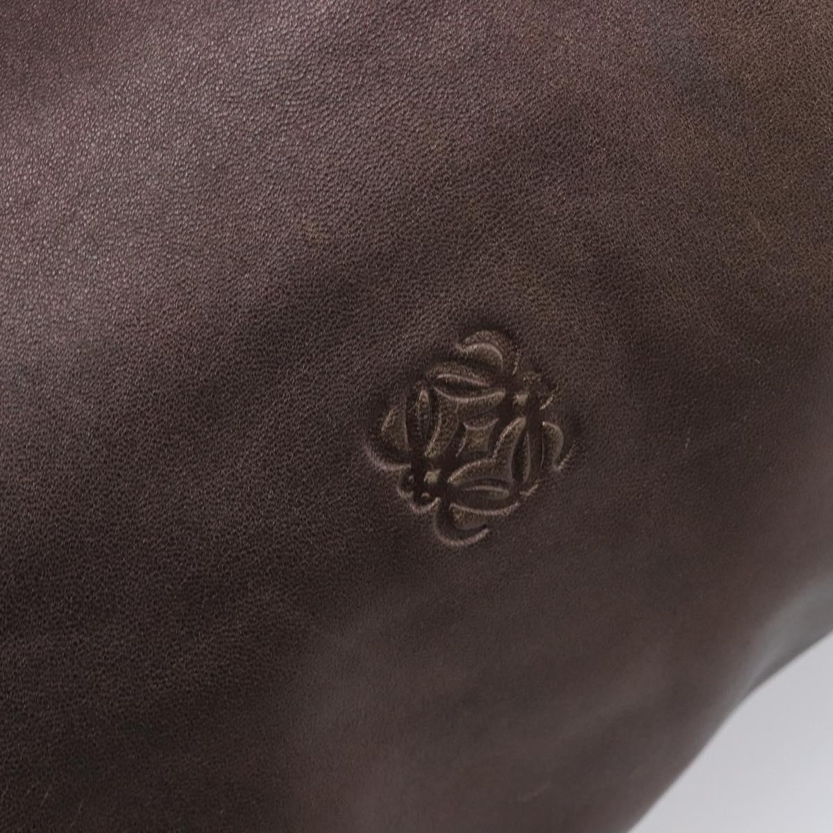 LOEWE Tote Bag Leather Brown Auth 201519
