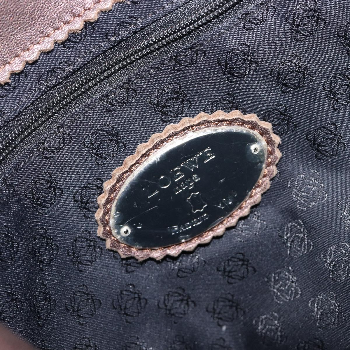 LOEWE Tote Bag Leather Brown Auth 201519