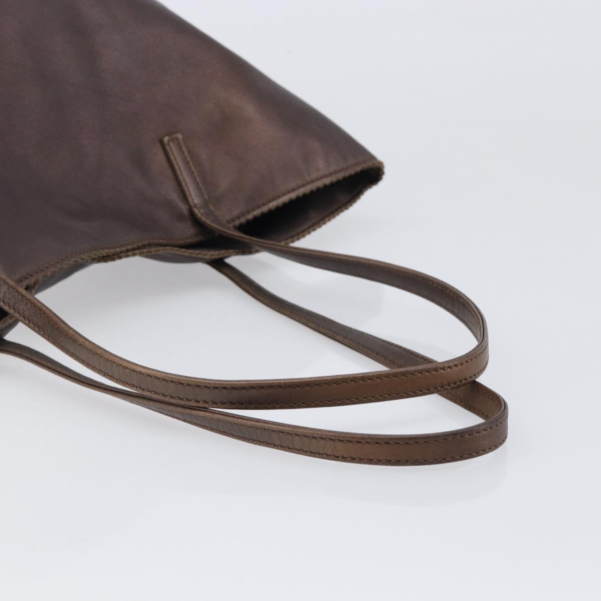 LOEWE Tote Bag Leather Brown Auth 201519