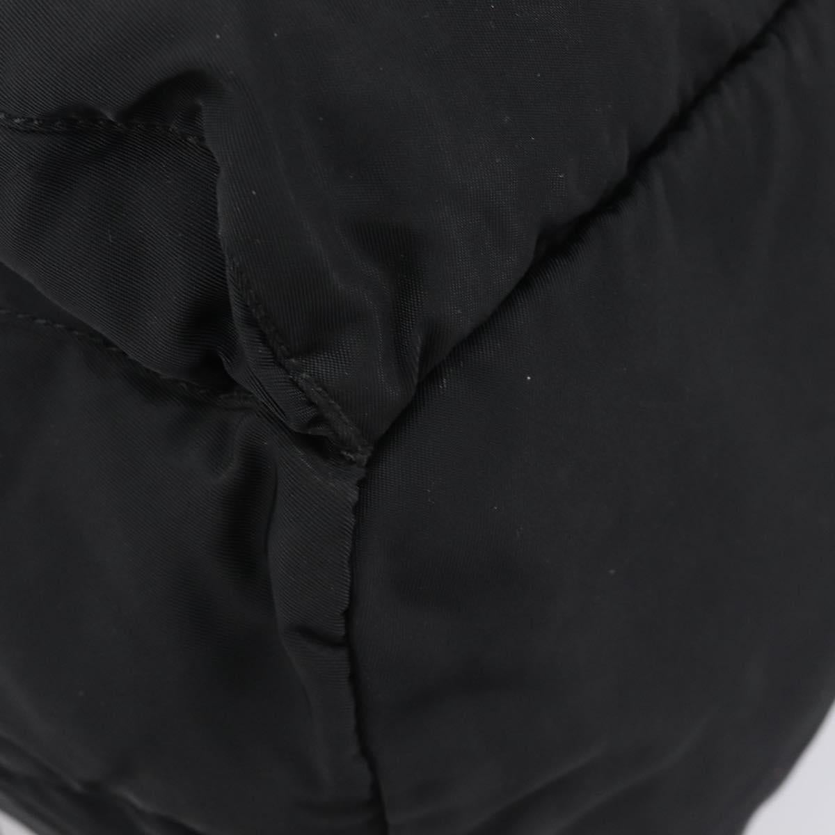 PRADA Backpack Nylon Black Silver Auth 201521