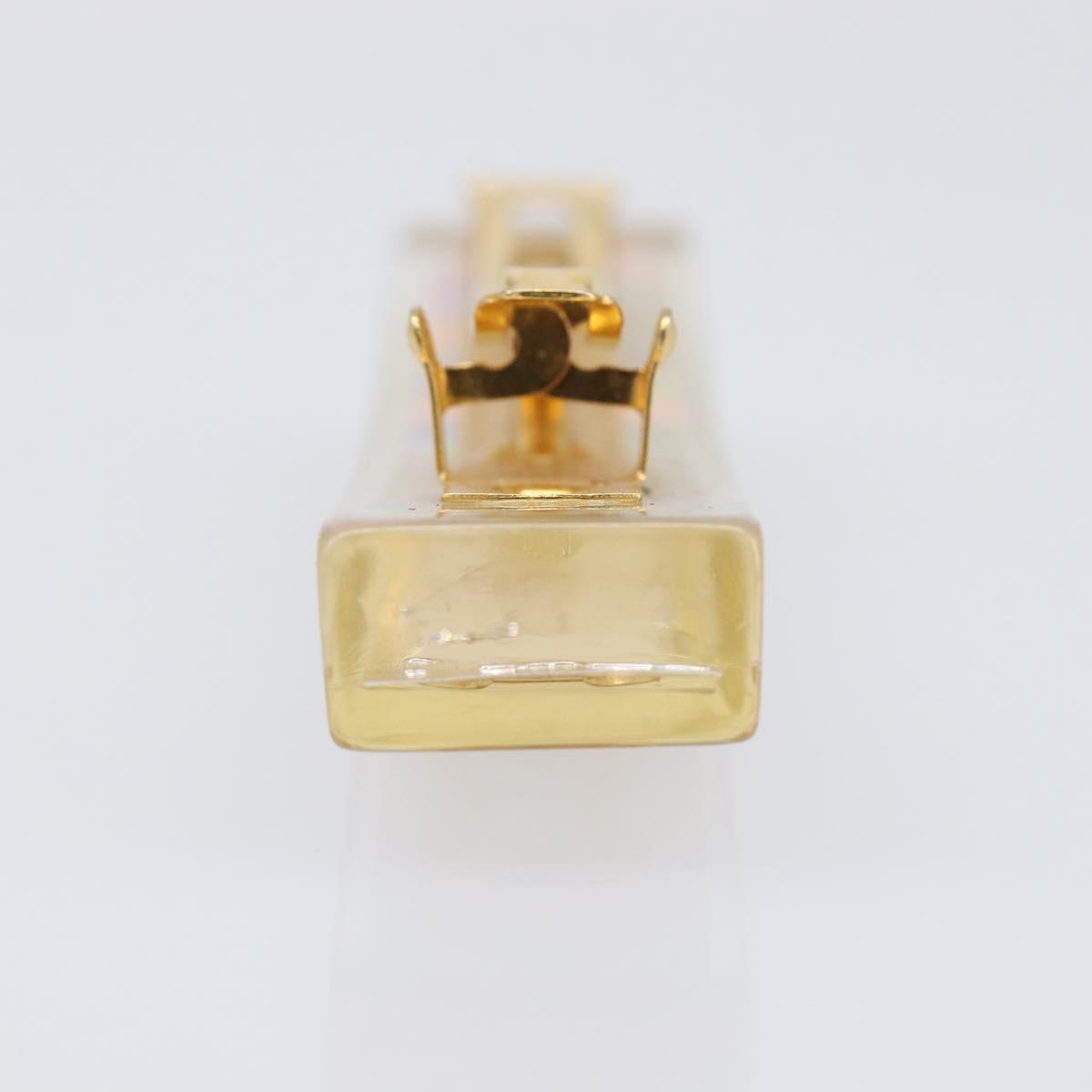 CHANEL Valletta Hair Clip metal Gold CC Auth 201528M